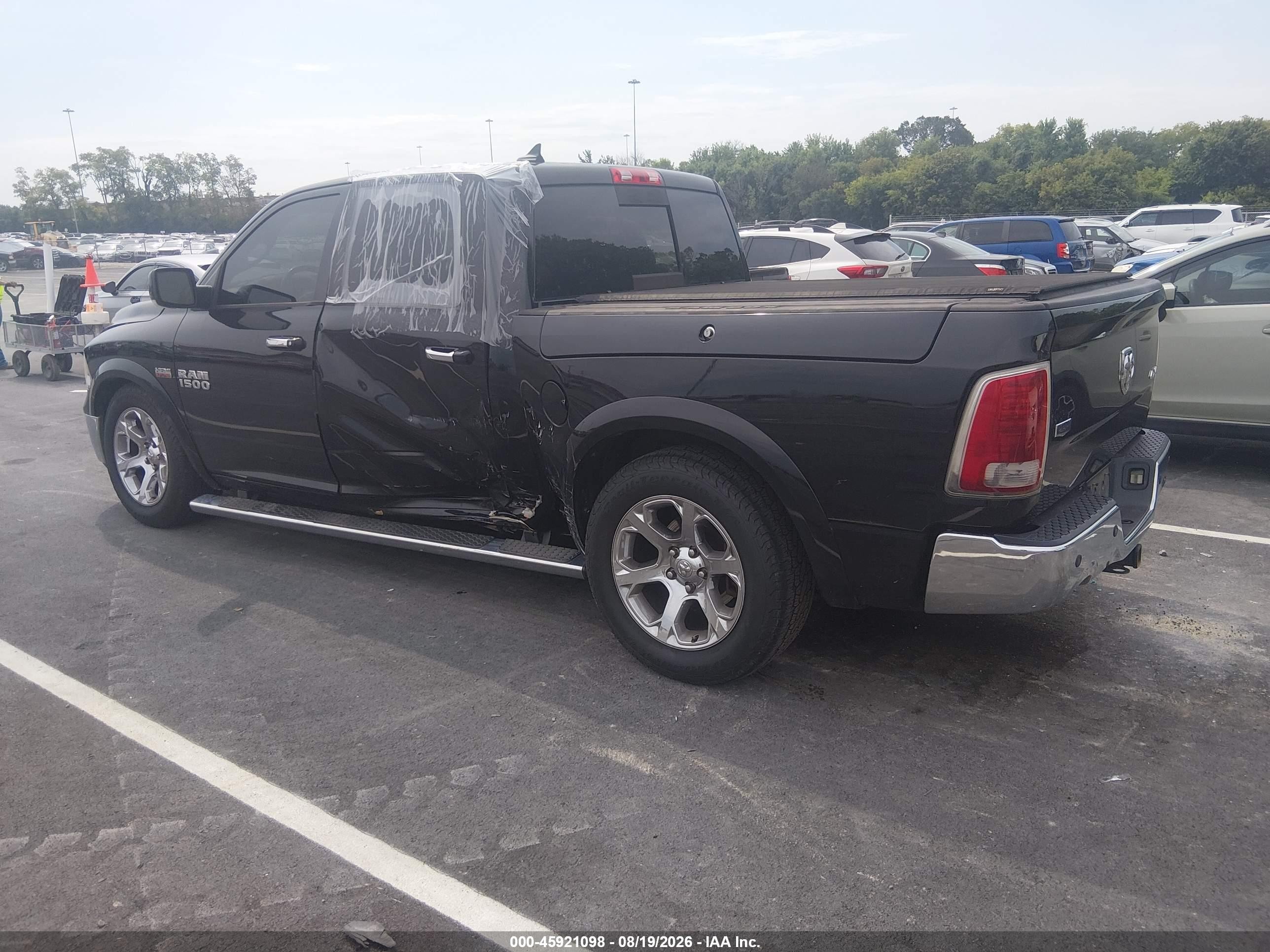 2013 Ram 1500 Laramie Black vin: 1C6RR7NT5DS646869