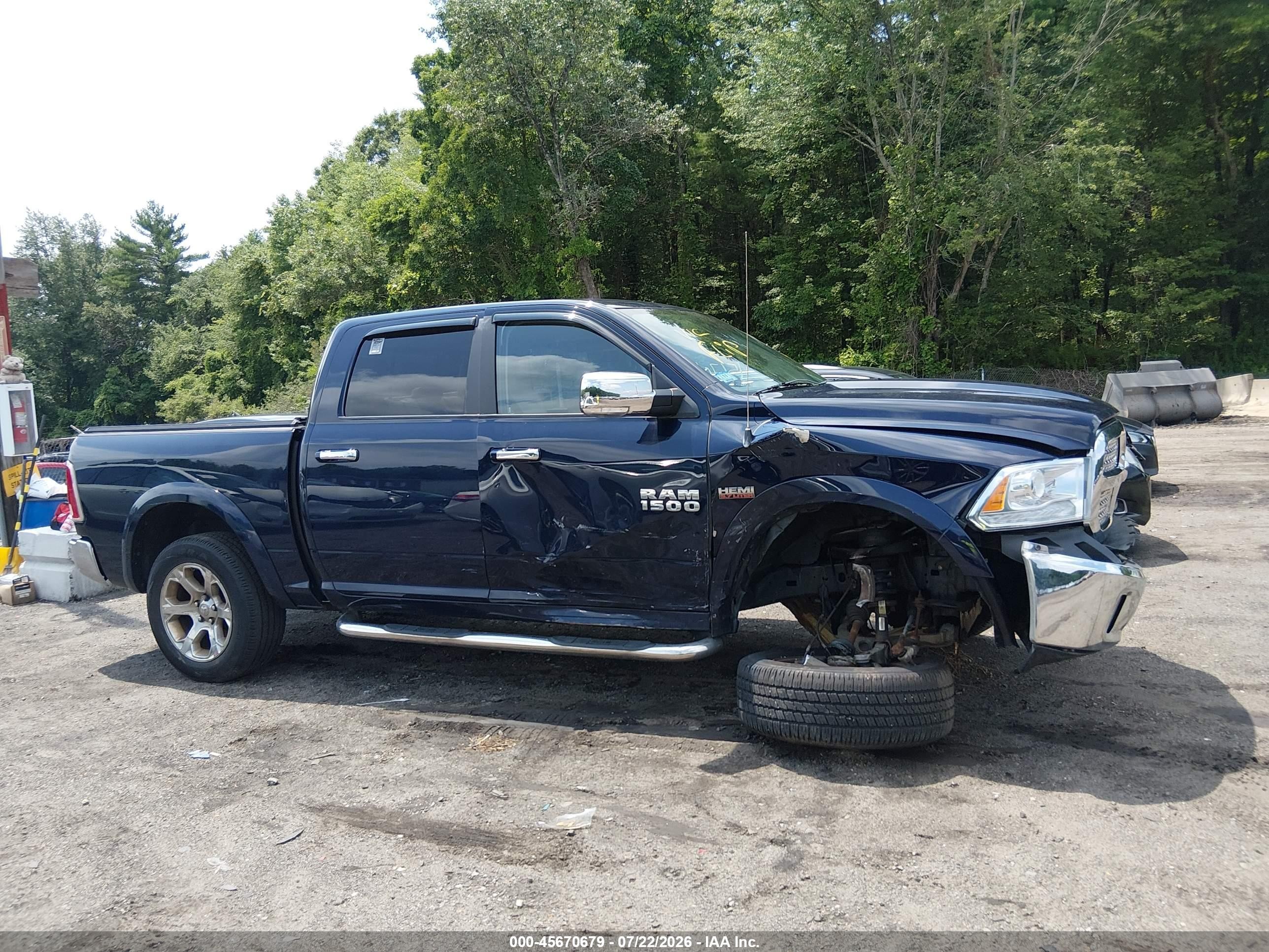 2014 Ram 1500 Laramie Синий vin: 1C6RR7NT6ES177194