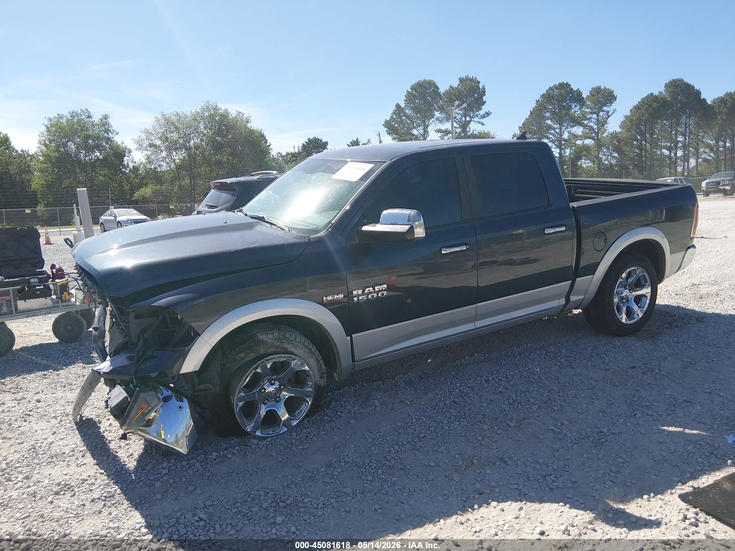 2014 Ram 1500 Laramie Black vin: 1C6RR7NT6ES194254