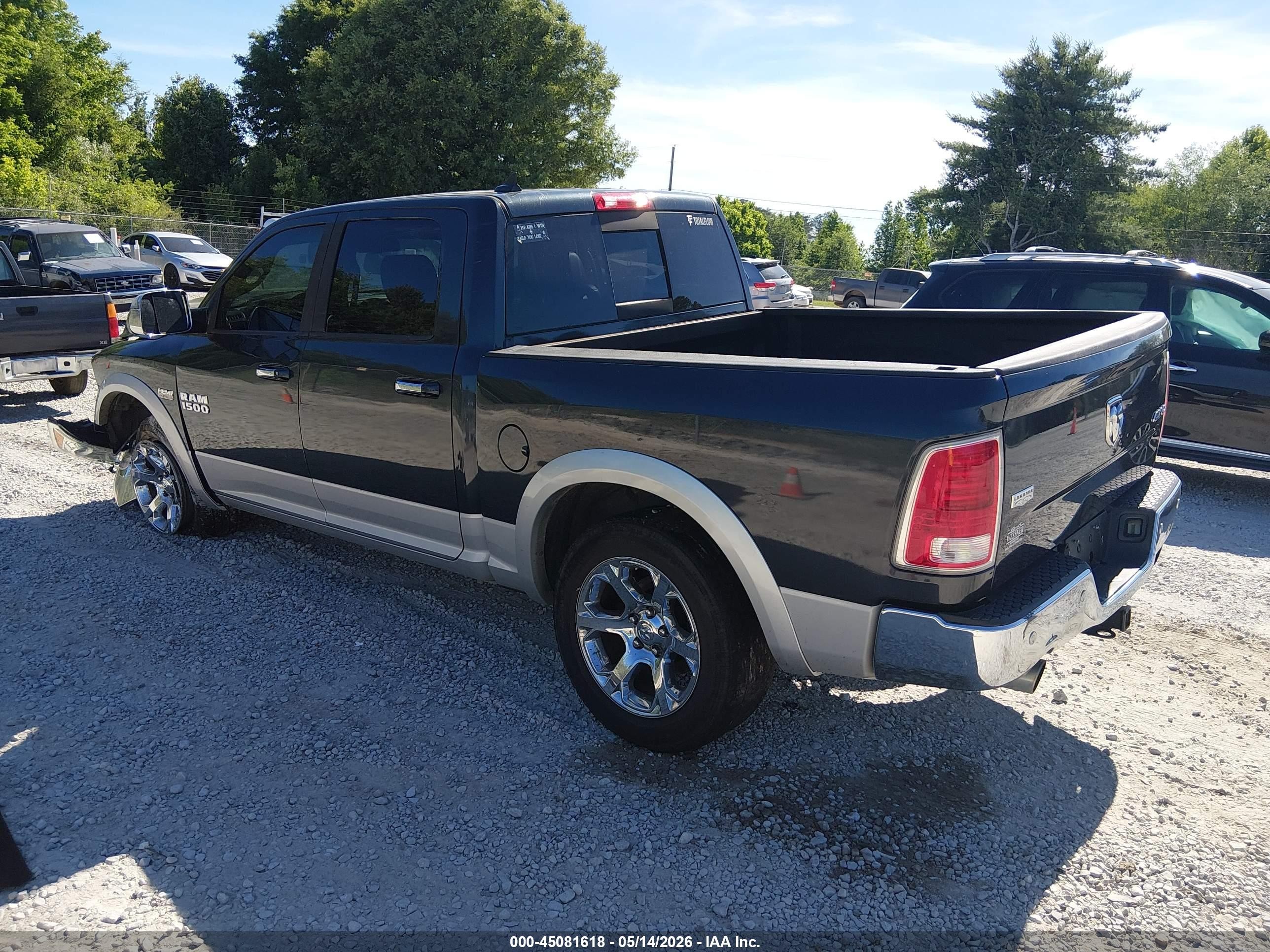 2014 Ram 1500 Laramie Black vin: 1C6RR7NT6ES194254