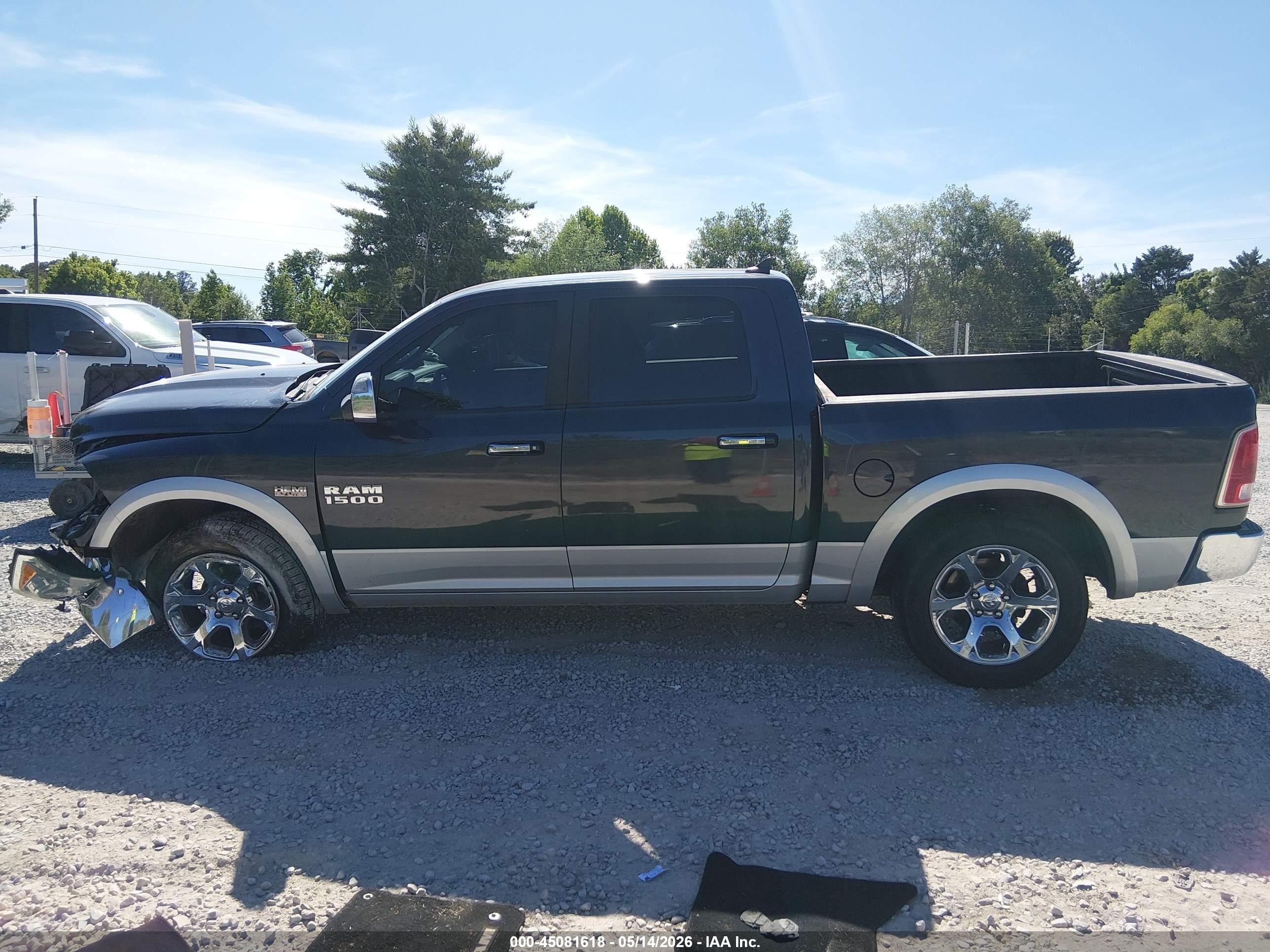 2014 Ram 1500 Laramie Black vin: 1C6RR7NT6ES194254