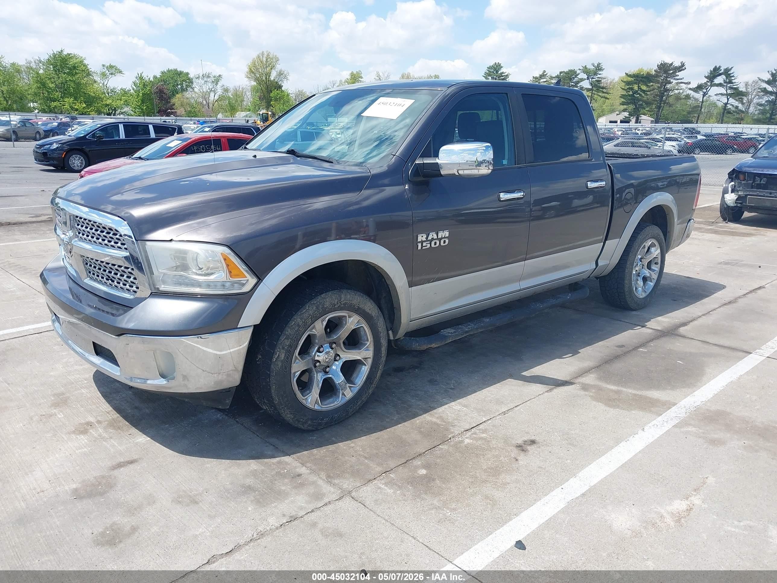 2014 Ram 1500 Laramie Серый vin: 1C6RR7NT7ES277305