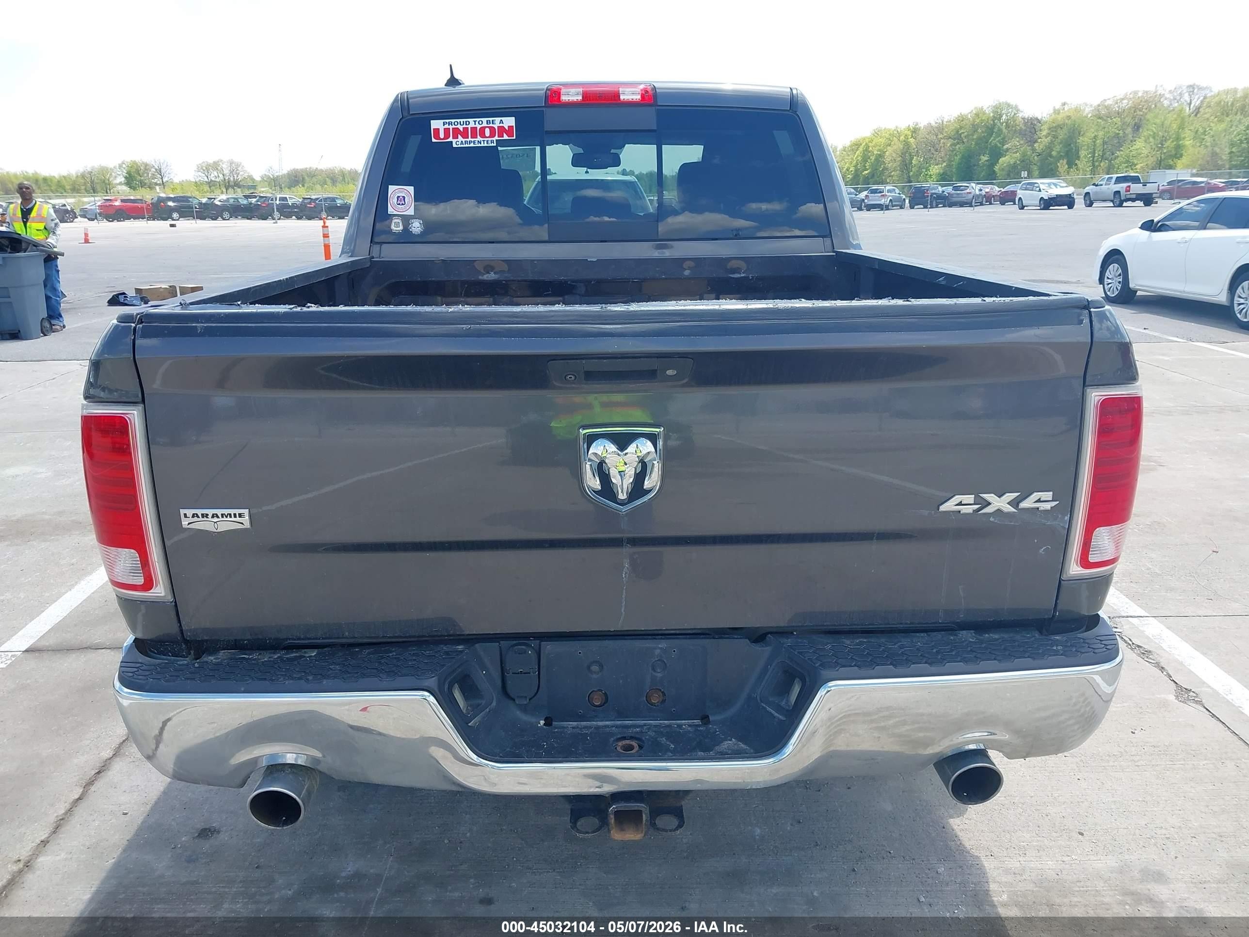 2014 Ram 1500 Laramie Серый vin: 1C6RR7NT7ES277305