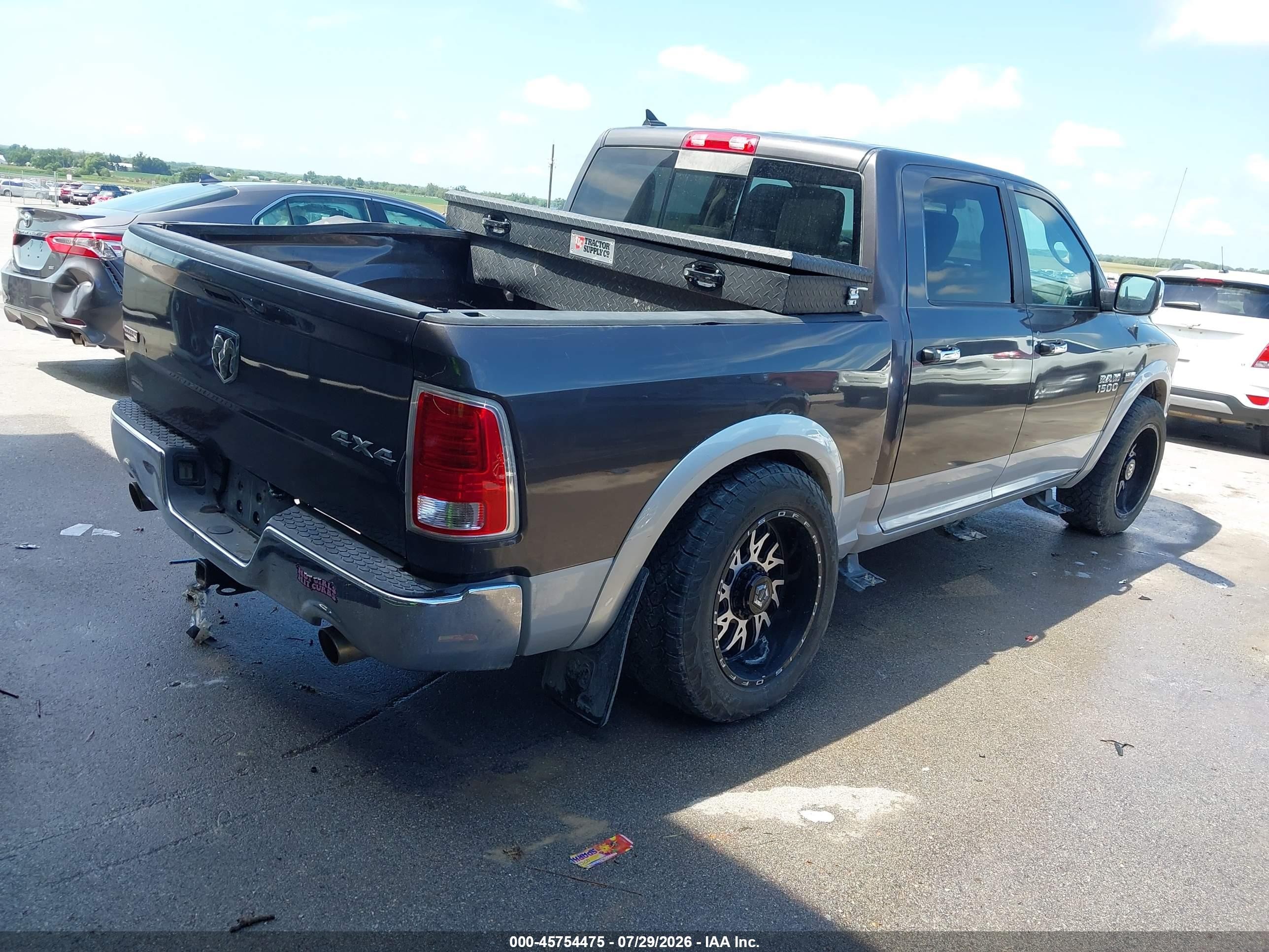 2014 Ram 1500 Laramie Gray vin: 1C6RR7NT8ES219686