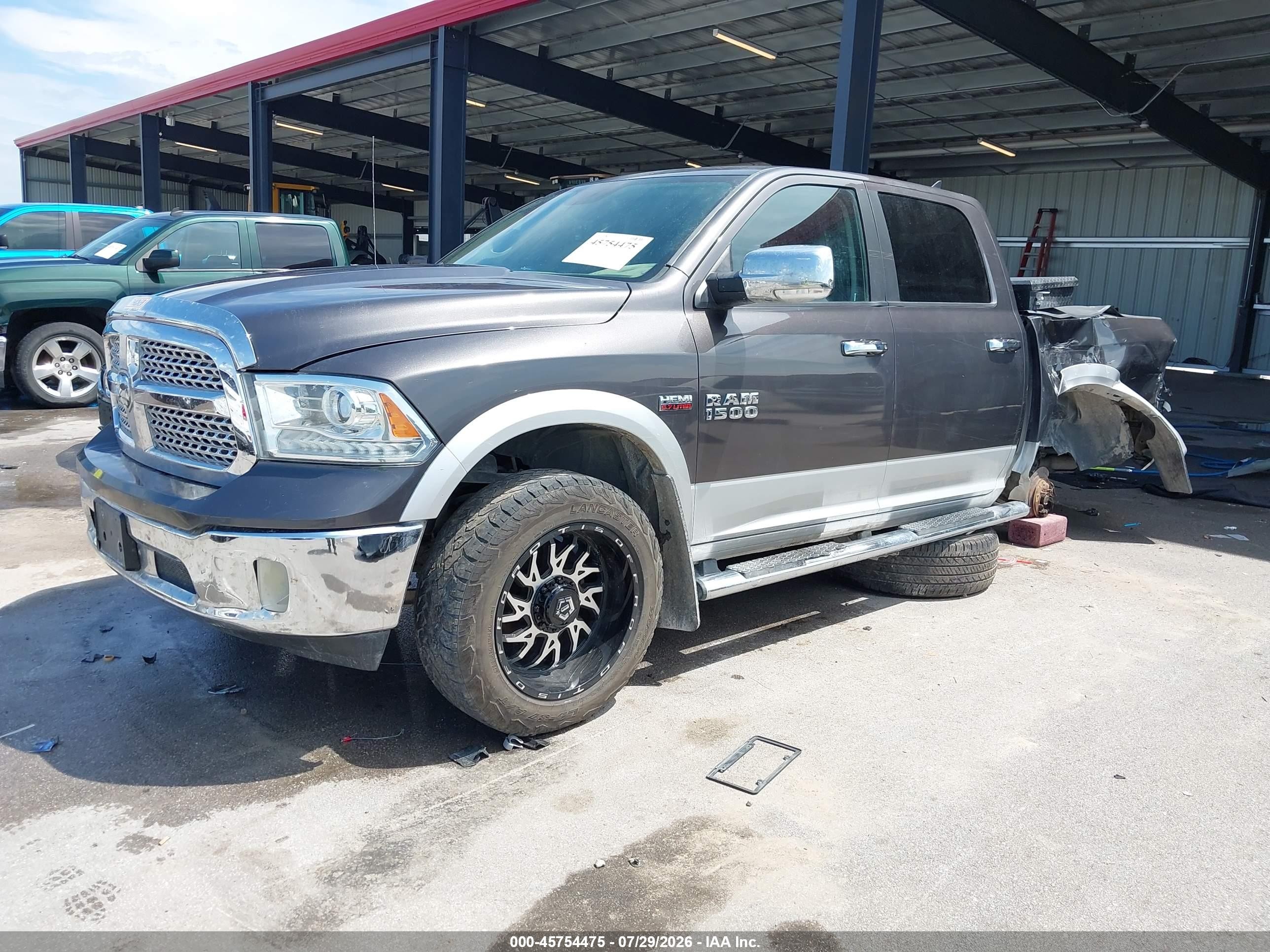 2014 Ram 1500 Laramie Gray vin: 1C6RR7NT8ES219686