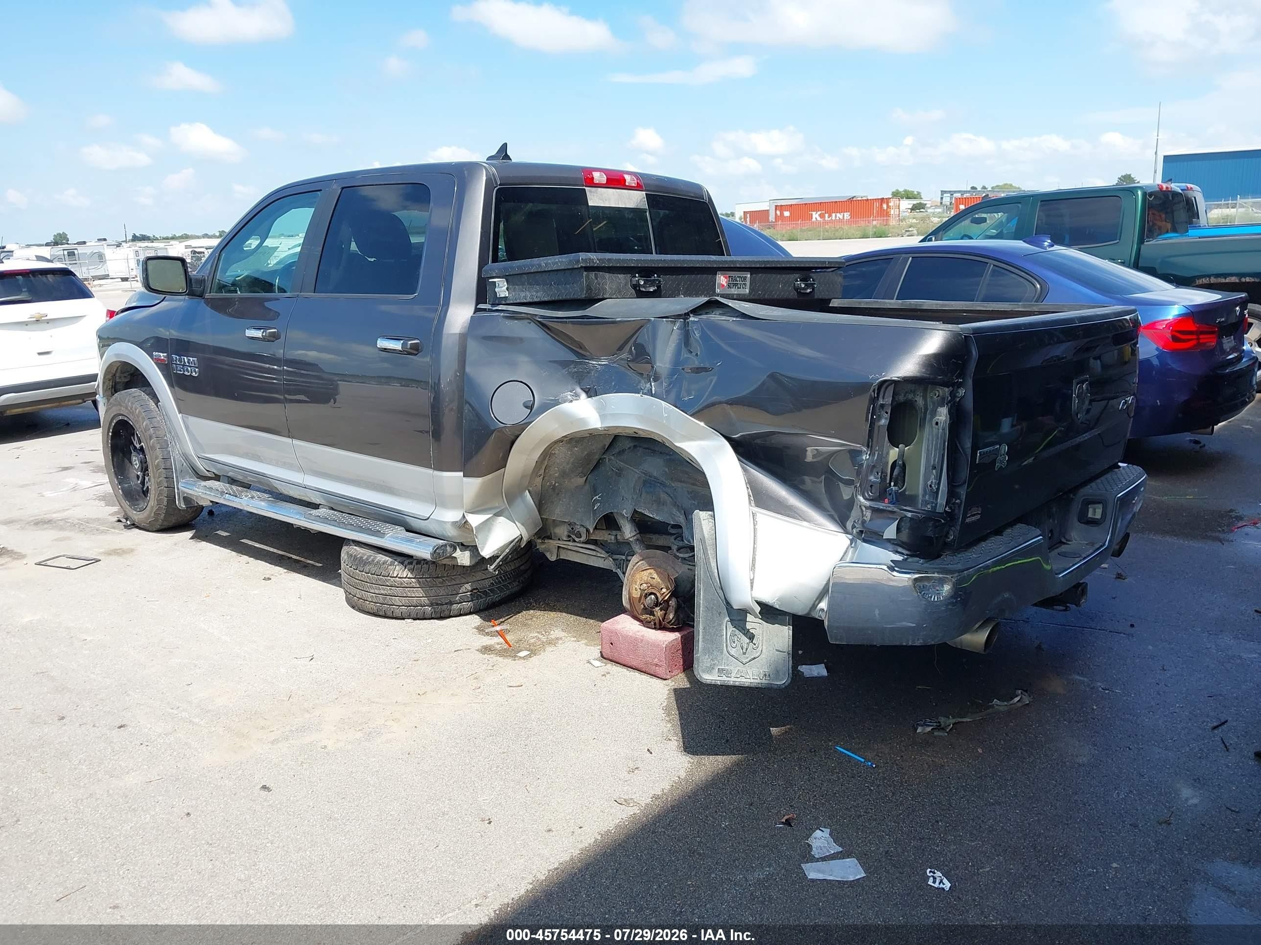 2014 Ram 1500 Laramie Gray vin: 1C6RR7NT8ES219686