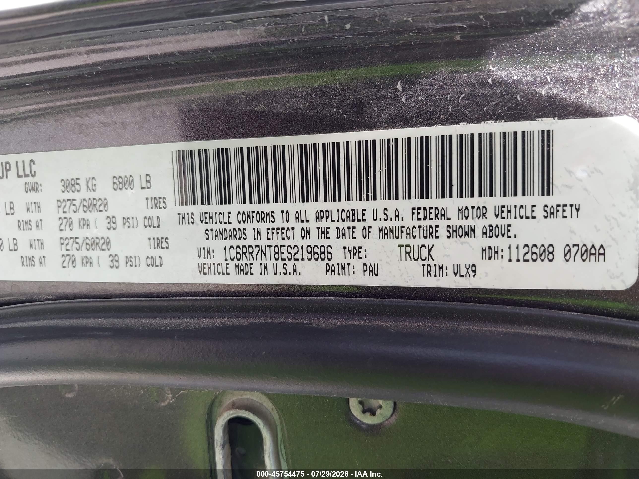 2014 Ram 1500 Laramie Gray vin: 1C6RR7NT8ES219686