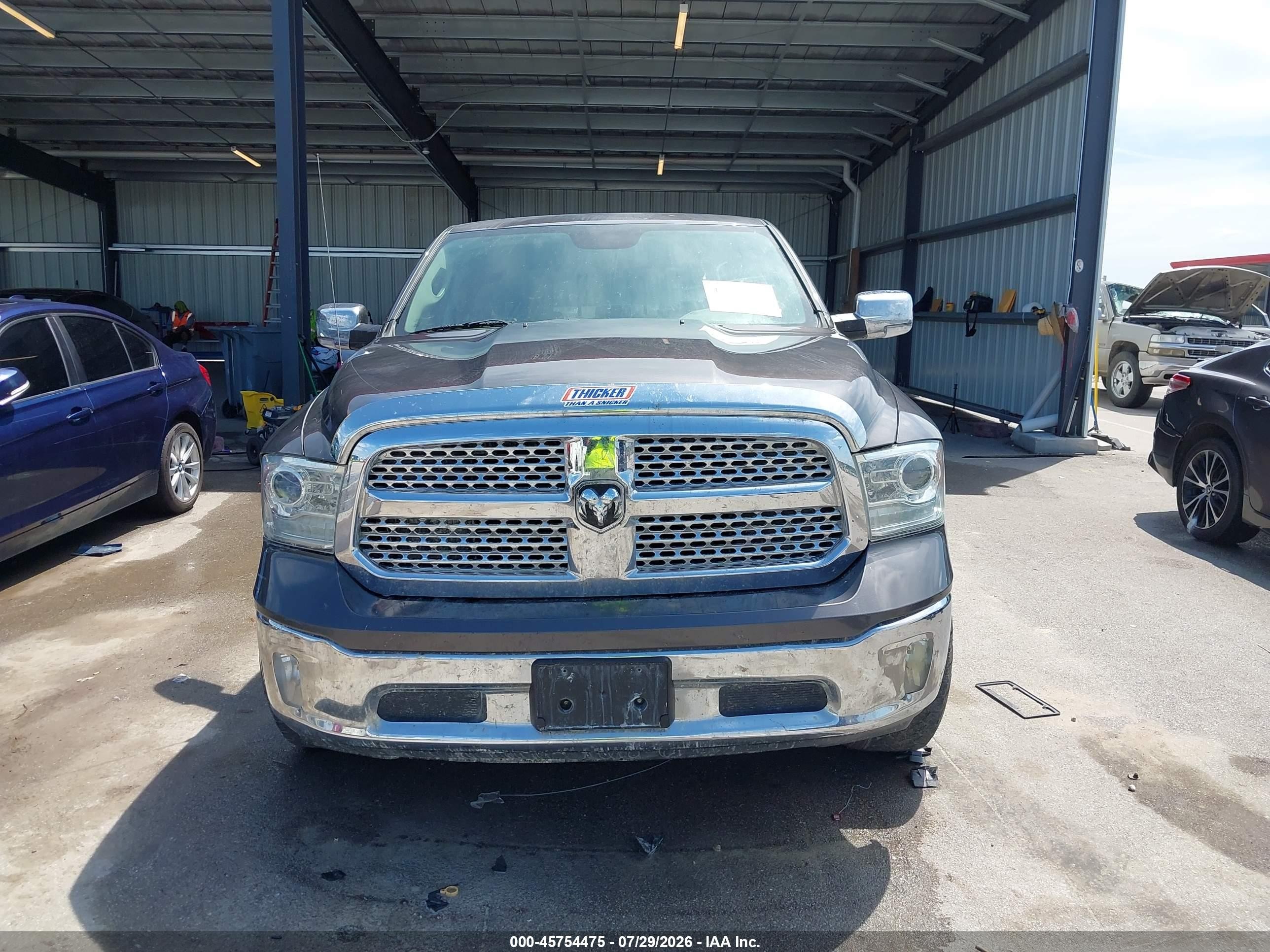 2014 Ram 1500 Laramie Gray vin: 1C6RR7NT8ES219686