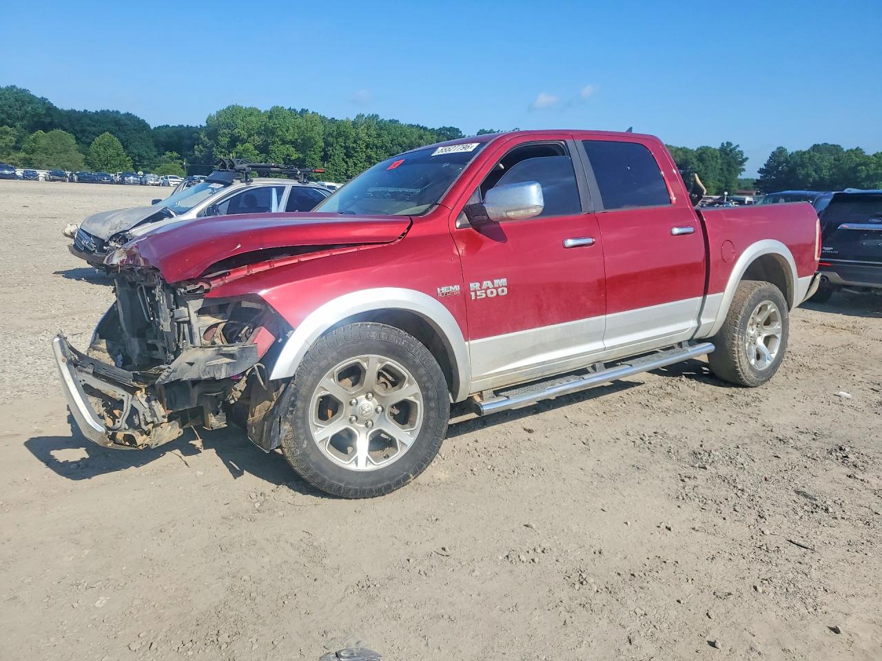 2015 Ram 1500 Laramie Maroon vin: 1C6RR7NT8FS619426