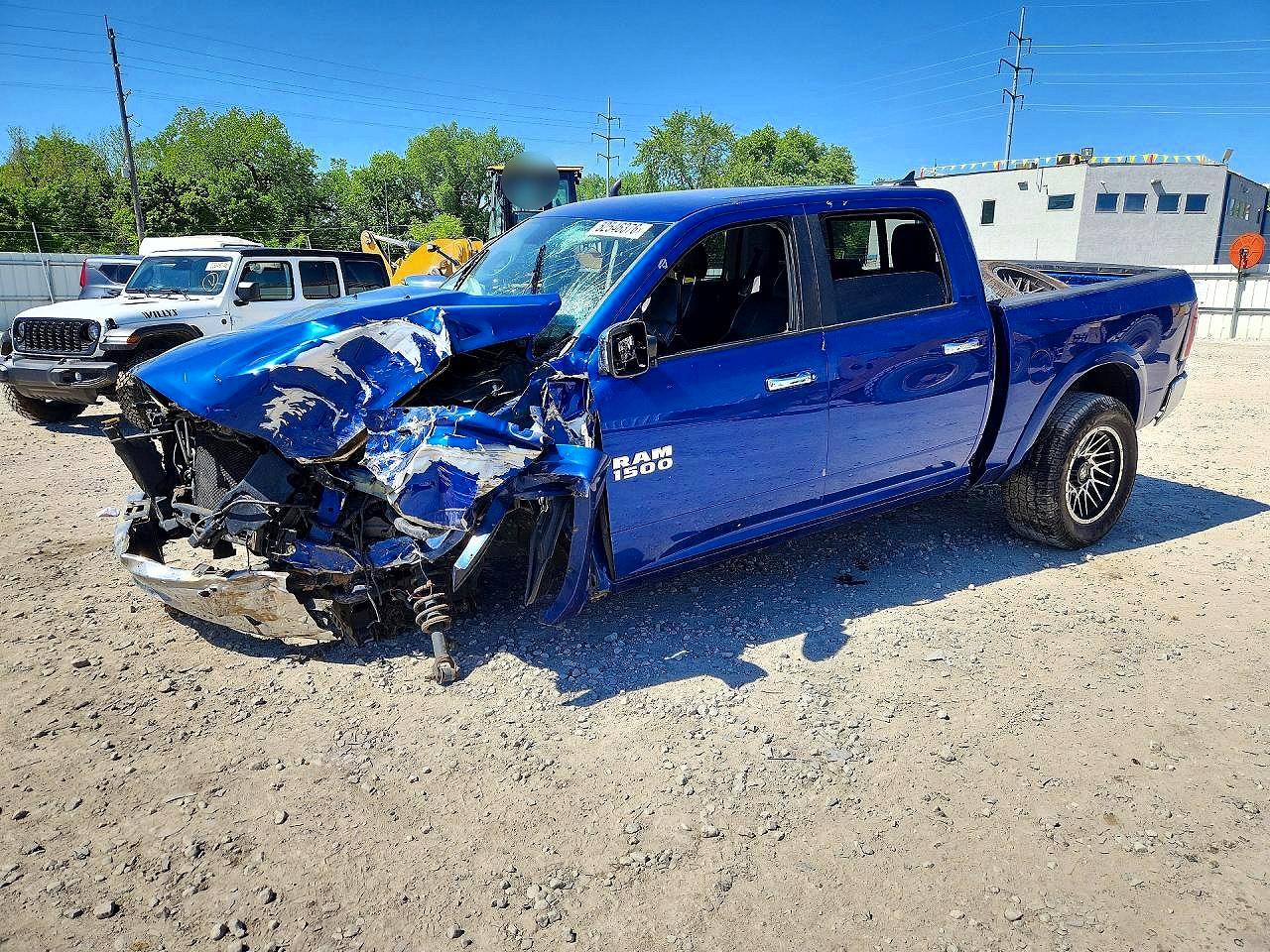 2015 Ram 1500 Laramie Blue vin: 1C6RR7NT8FS777118