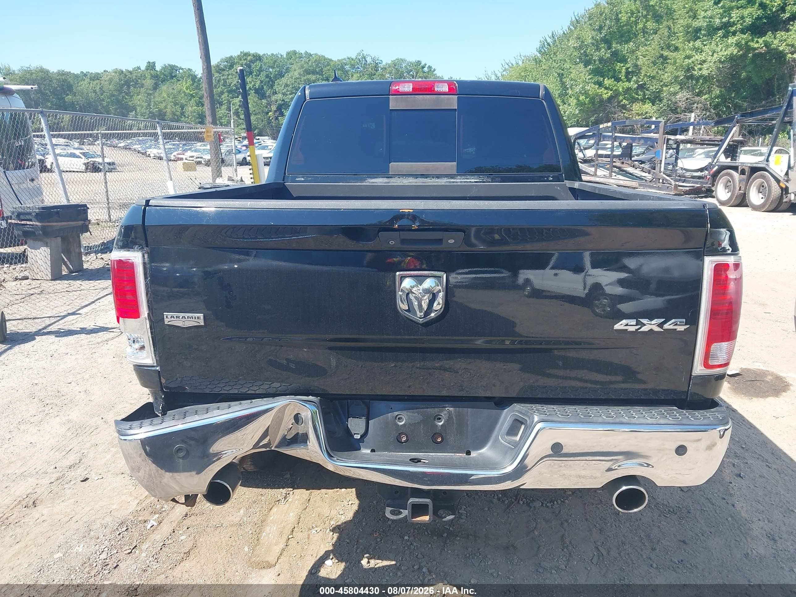 2013 Ram 1500 Laramie Черный vin: 1C6RR7NT9DS504024