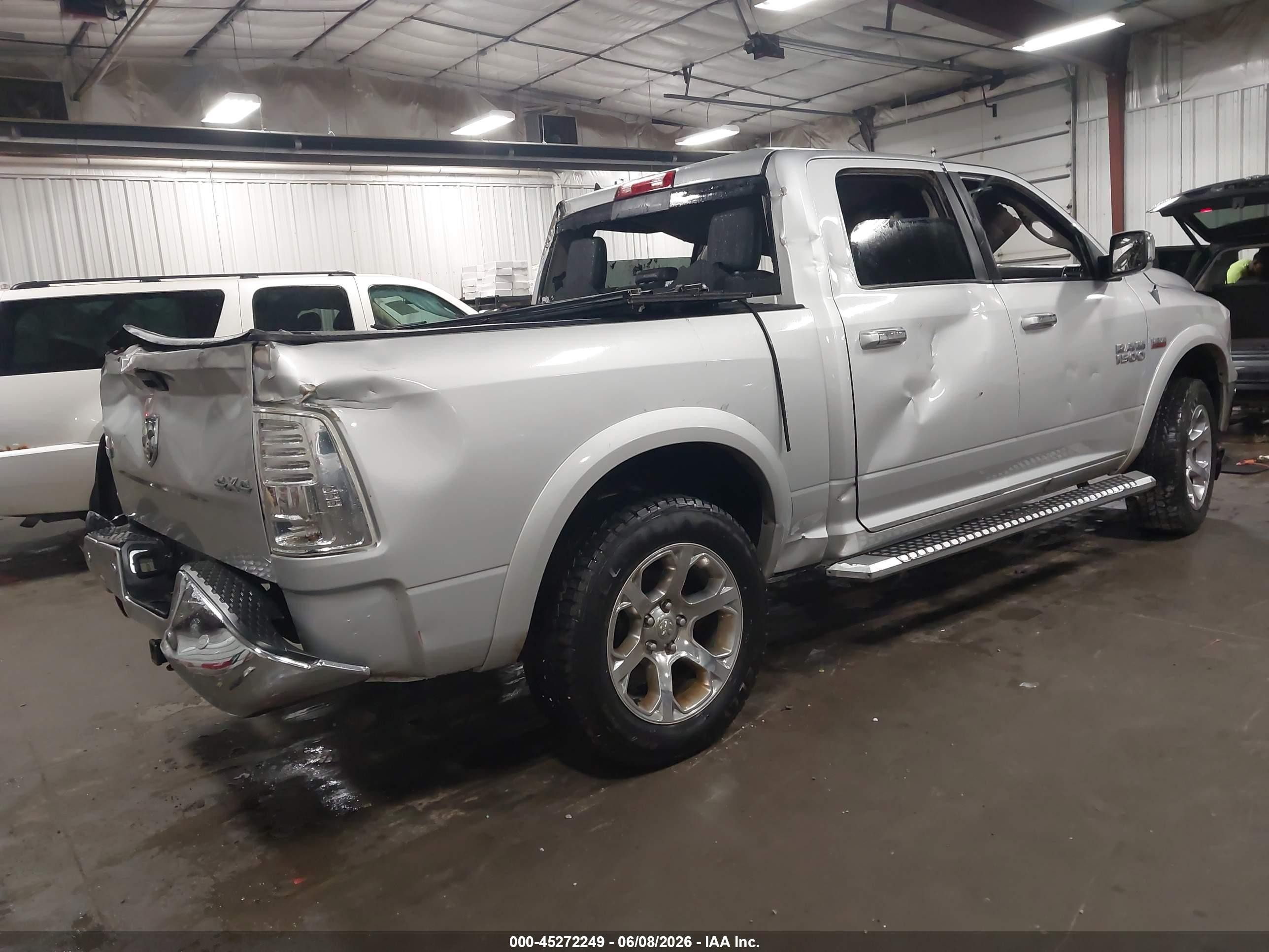 2014 Ram 1500 Laramie Silver vin: 1C6RR7NT9ES133755