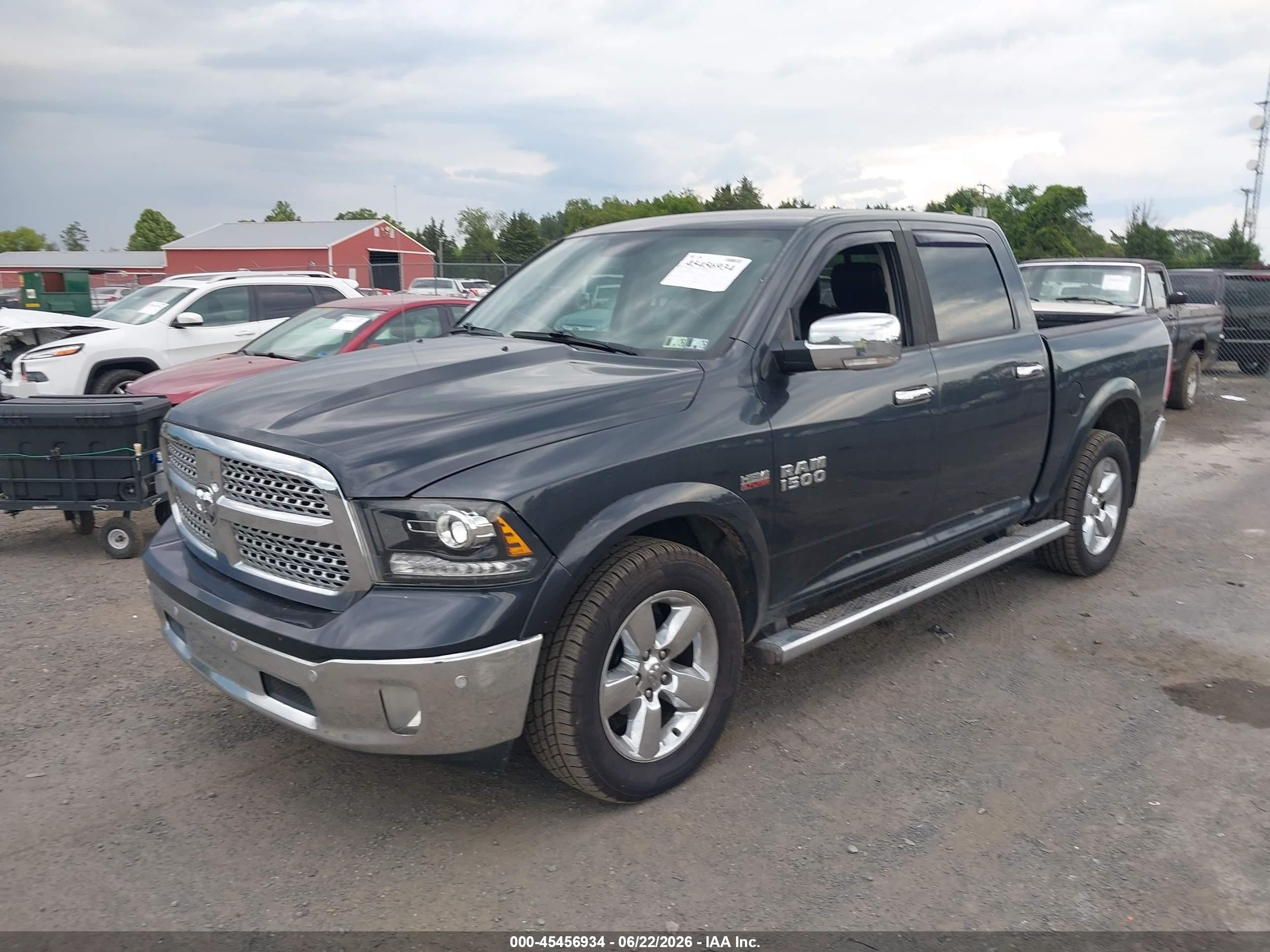 2014 Ram 1500 Laramie Gray vin: 1C6RR7NT9ES187203