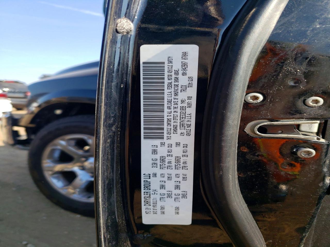 2014 Ram 1500 Laramie Black vin: 1C6RR7NT9ES321899