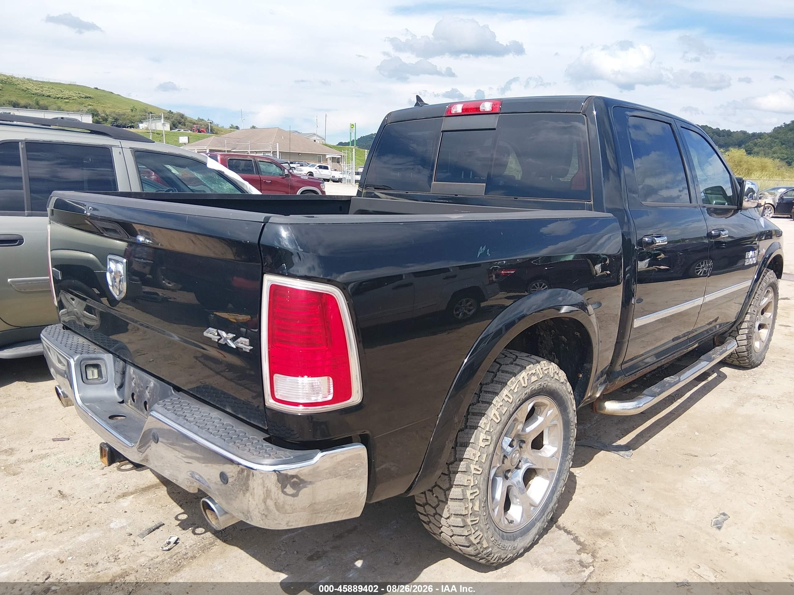 2013 Ram 1500 Laramie Black vin: 1C6RR7NTXDS721307