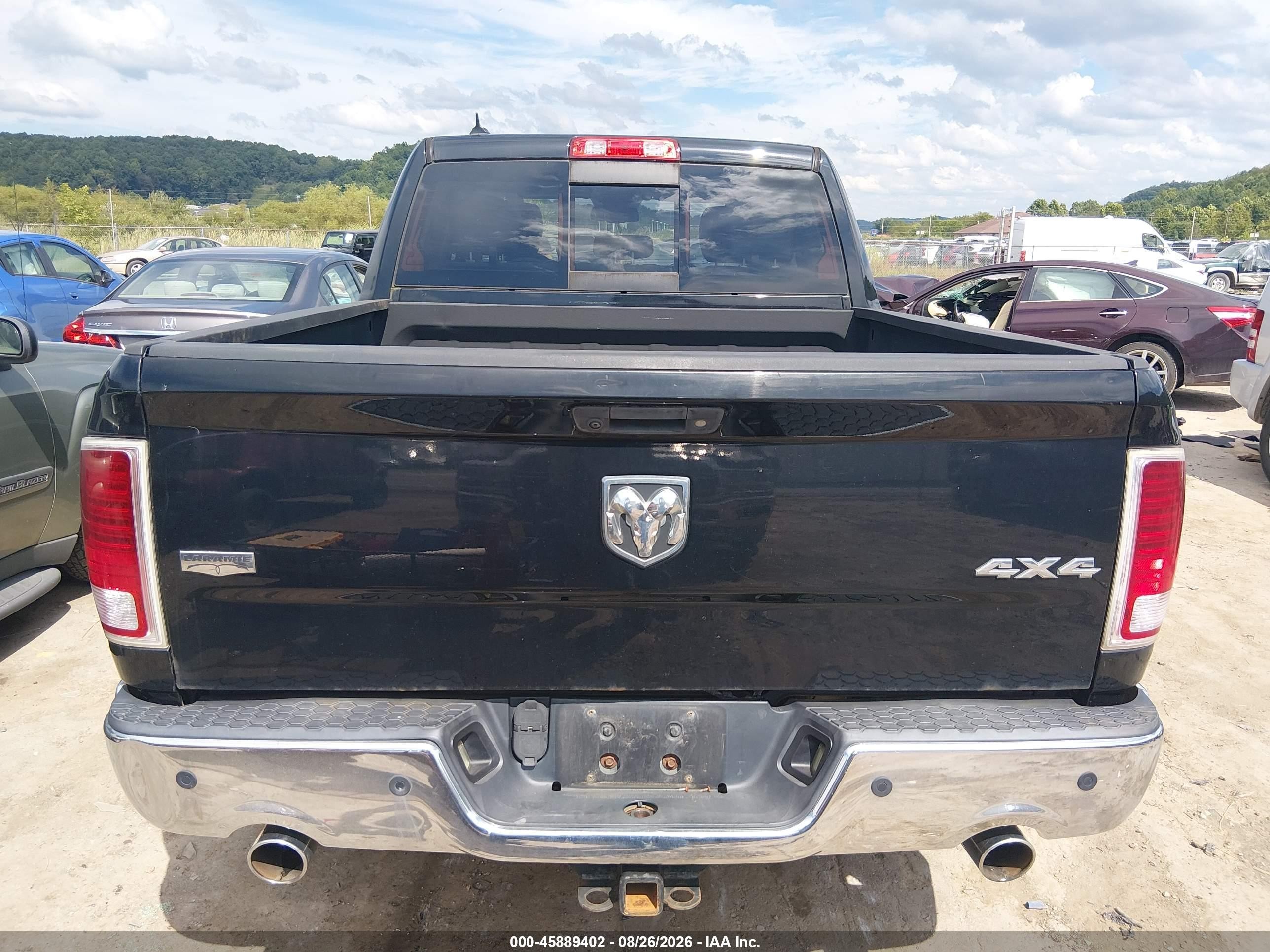 2013 Ram 1500 Laramie Black vin: 1C6RR7NTXDS721307