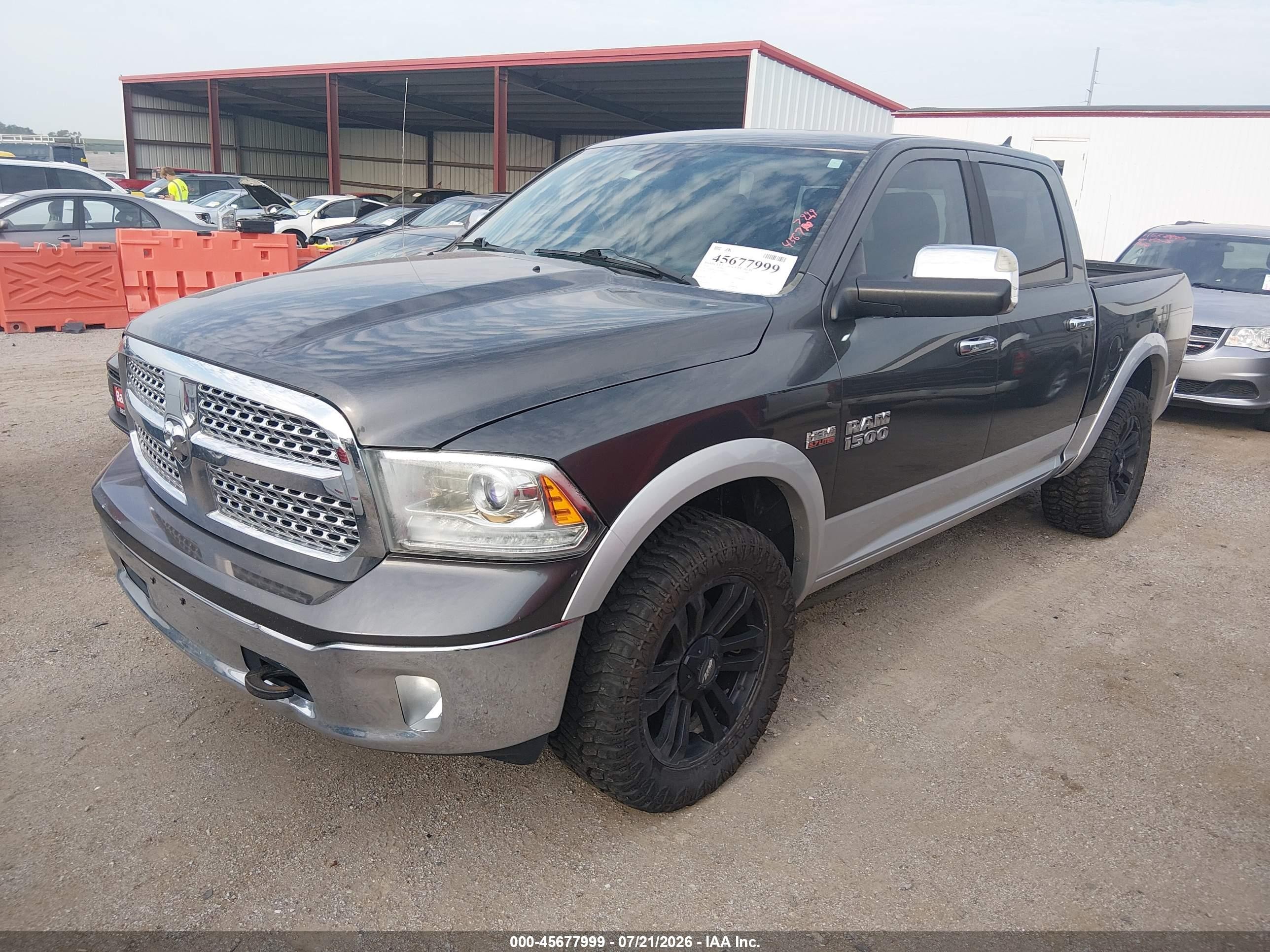 2014 Ram 1500 Laramie Gray vin: 1C6RR7NTXES246260
