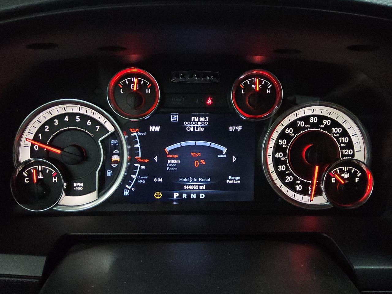 2014 Ram 1500 Laramie Black vin: 1C6RR7NTXES434079 Damage: Warning Light - Engine, On, Unacceptable