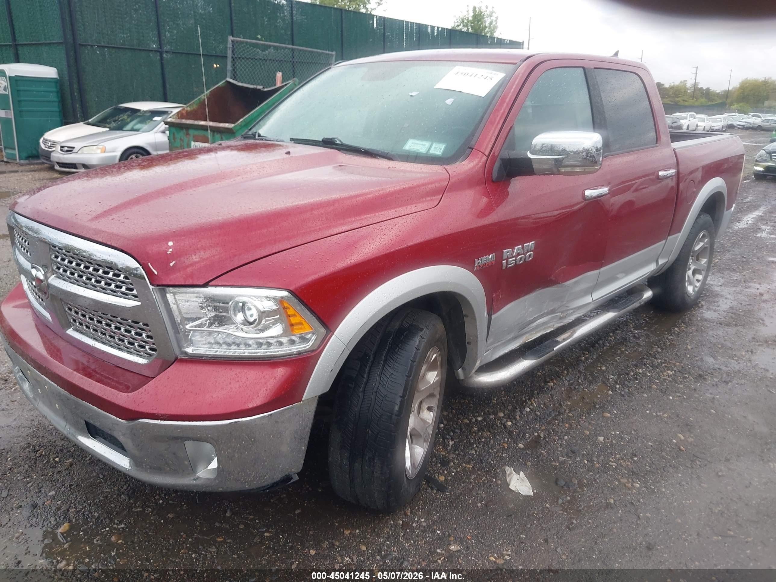 2014 Ram 1500 Laramie Red vin: 1C6RR7NTXES479877