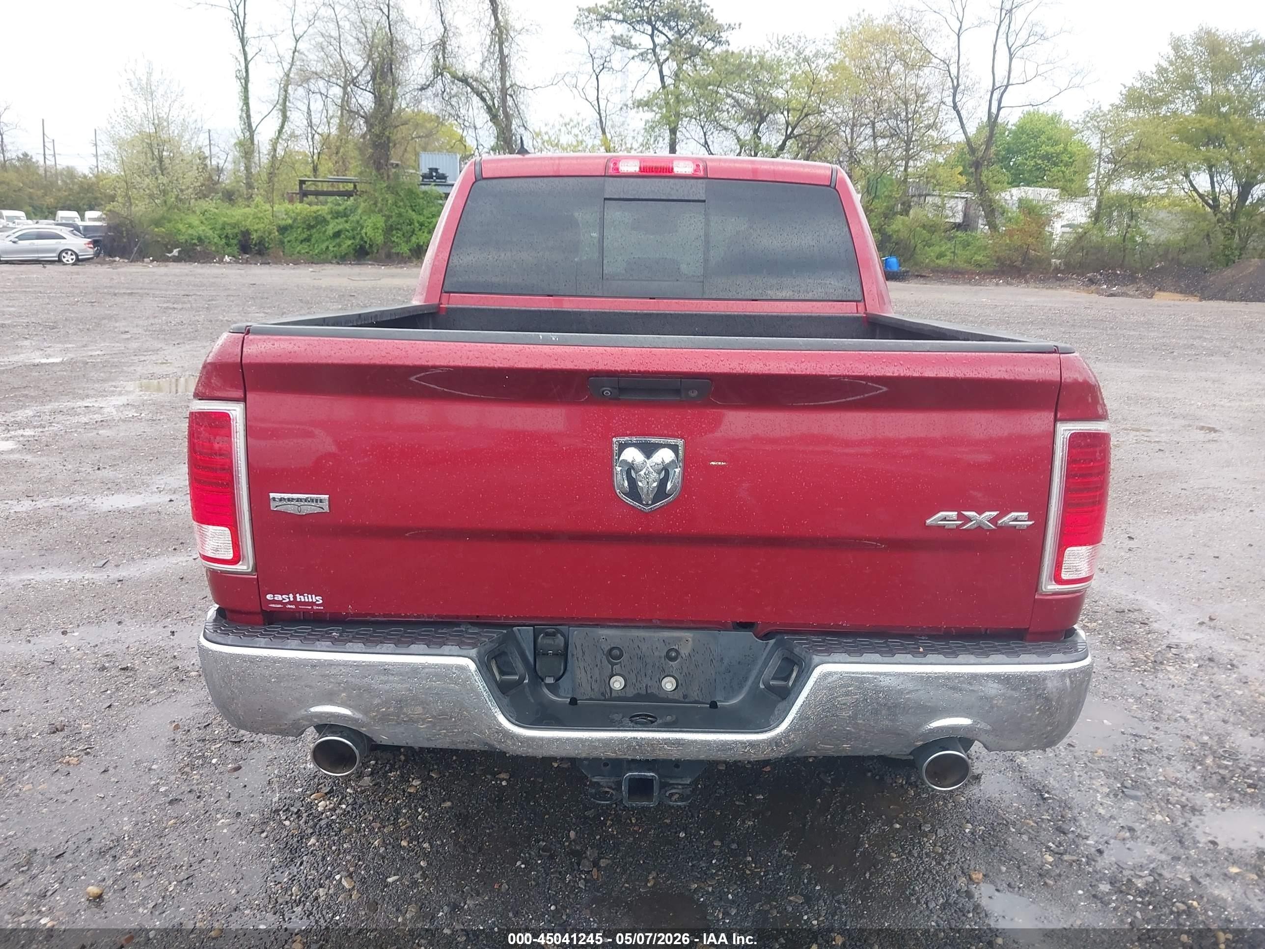 2014 Ram 1500 Laramie Red vin: 1C6RR7NTXES479877