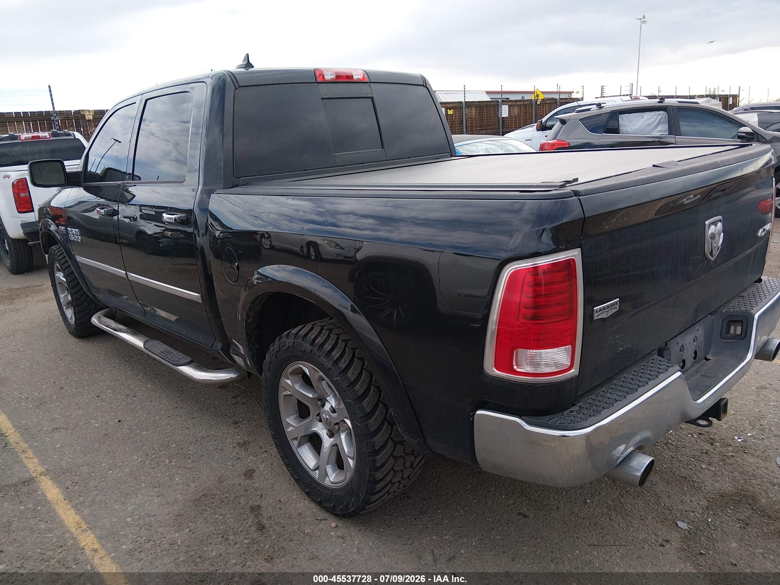 2015 Ram 1500 Laramie Black vin: 1C6RR7NTXFS738479