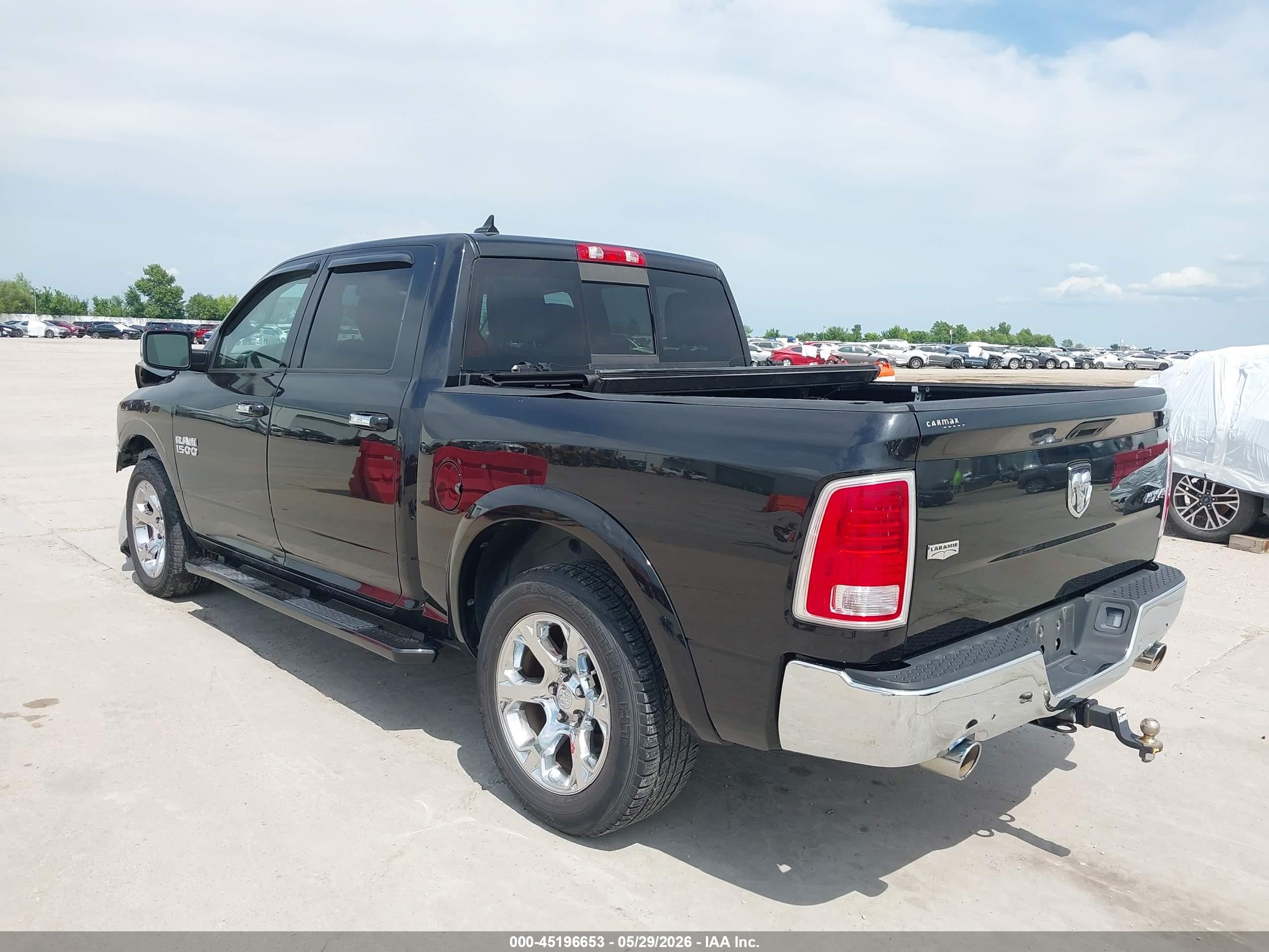 2015 Ram 1500 Laramie Black vin: 1C6RR7NTXFS748834