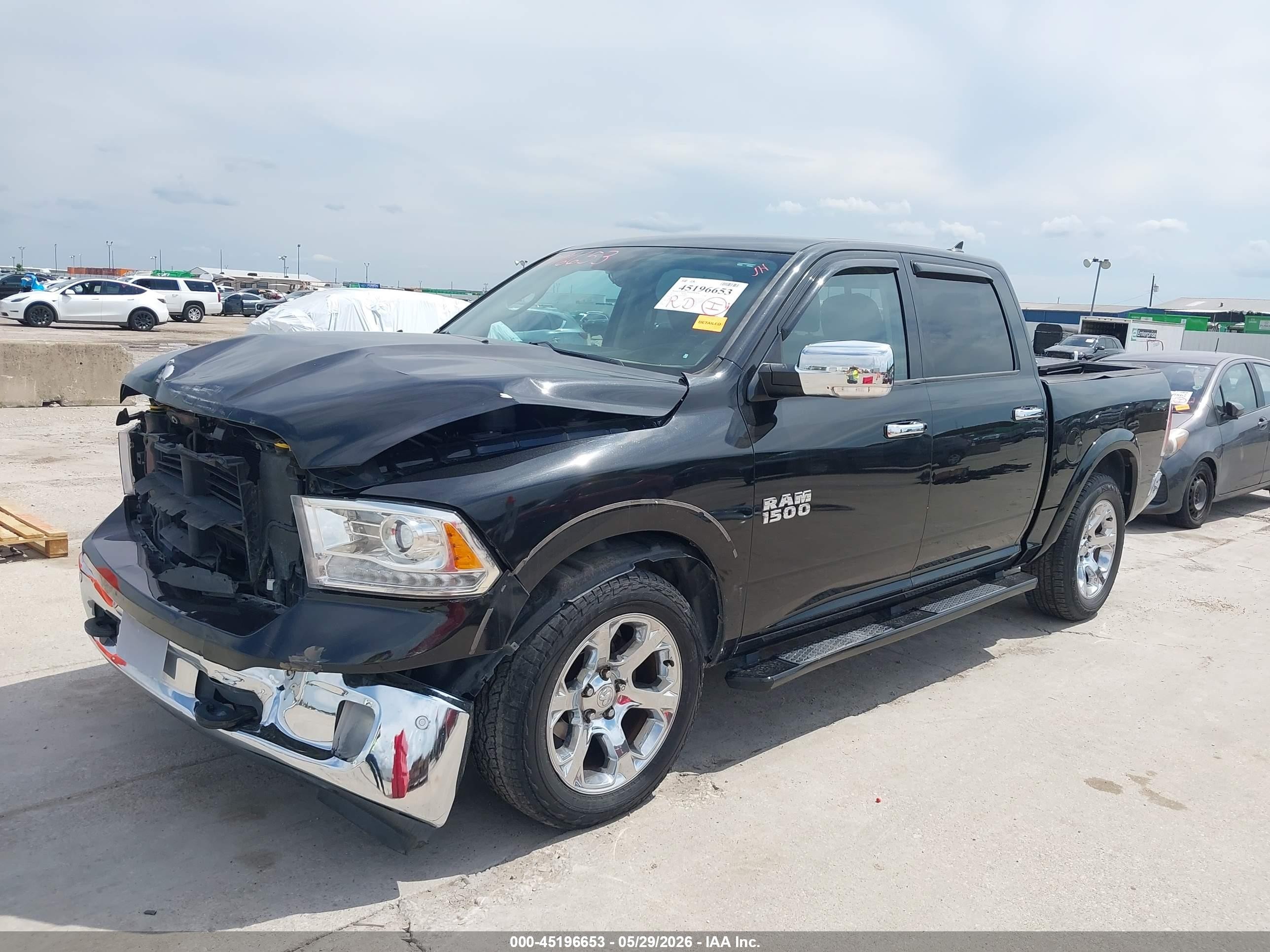 2015 Ram 1500 Laramie Black vin: 1C6RR7NTXFS748834