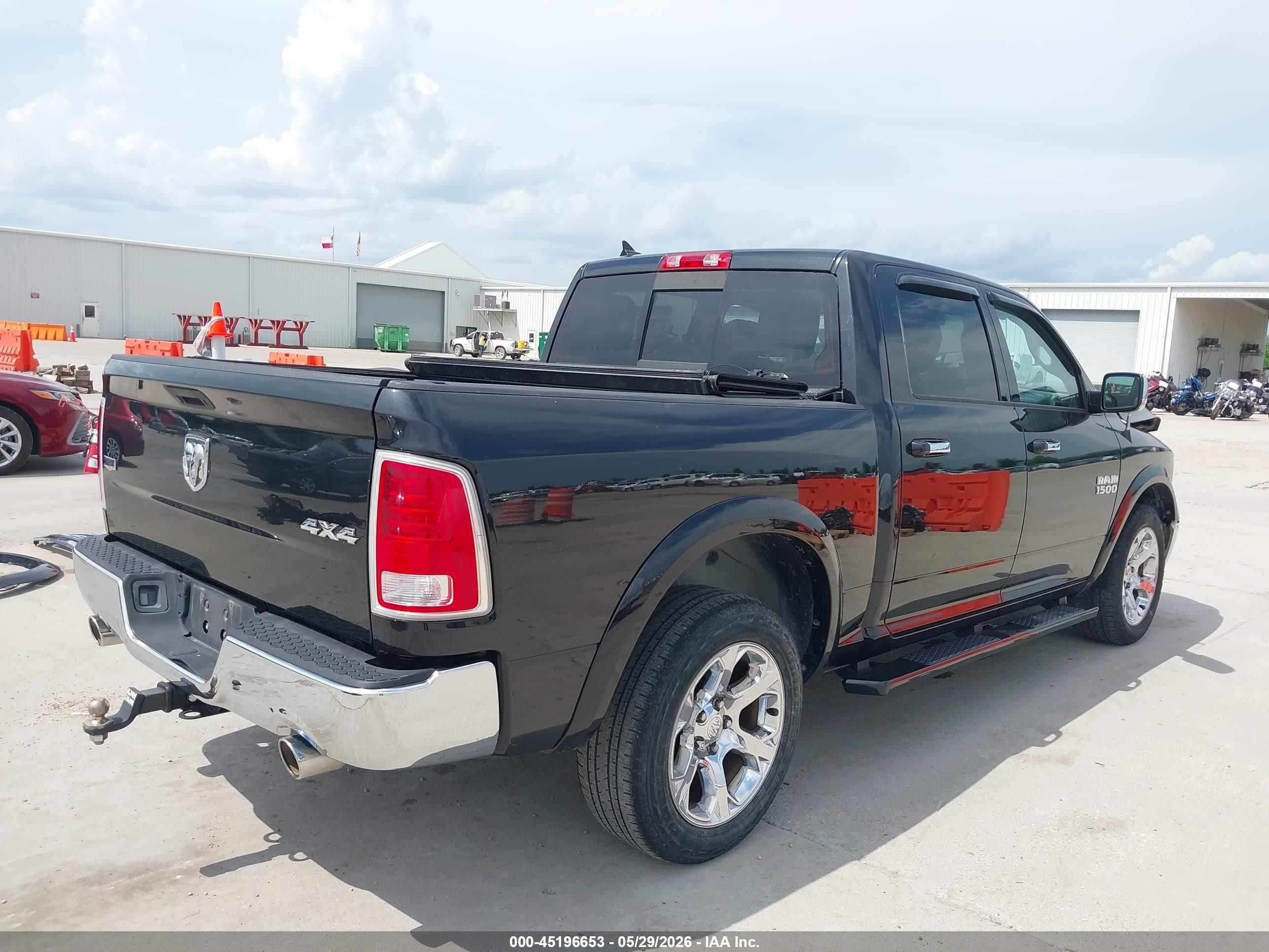 2015 Ram 1500 Laramie Black vin: 1C6RR7NTXFS748834