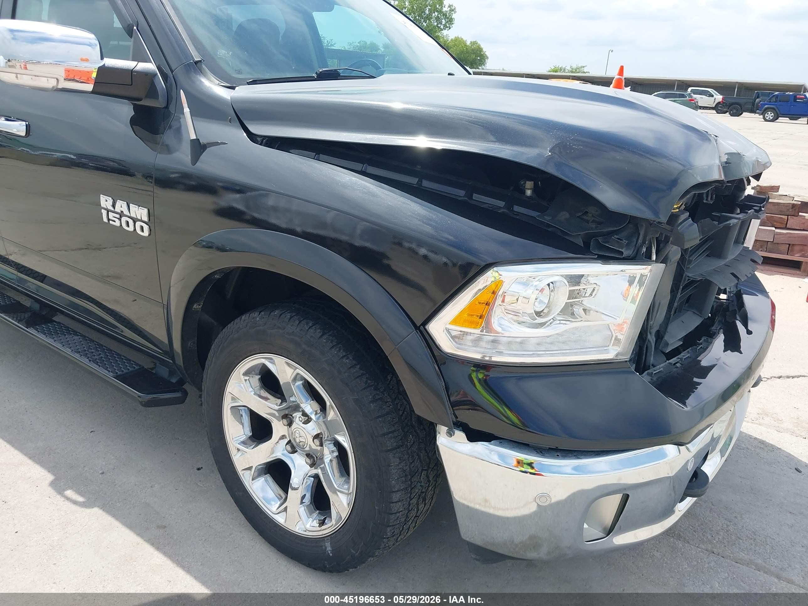 2015 Ram 1500 Laramie Black vin: 1C6RR7NTXFS748834