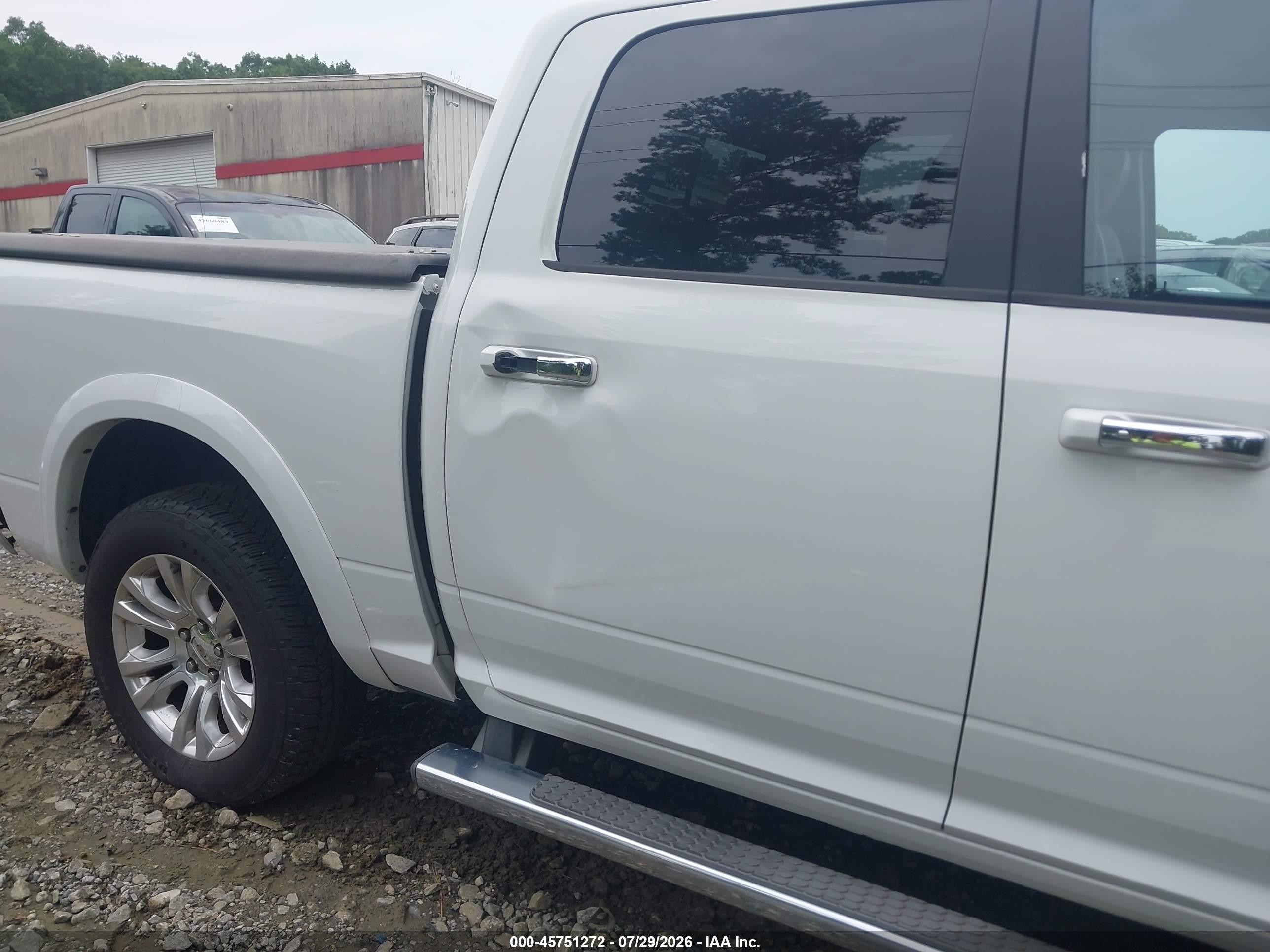 2014 Ram 1500 Longhorn White vin: 1C6RR7PM1ES314015