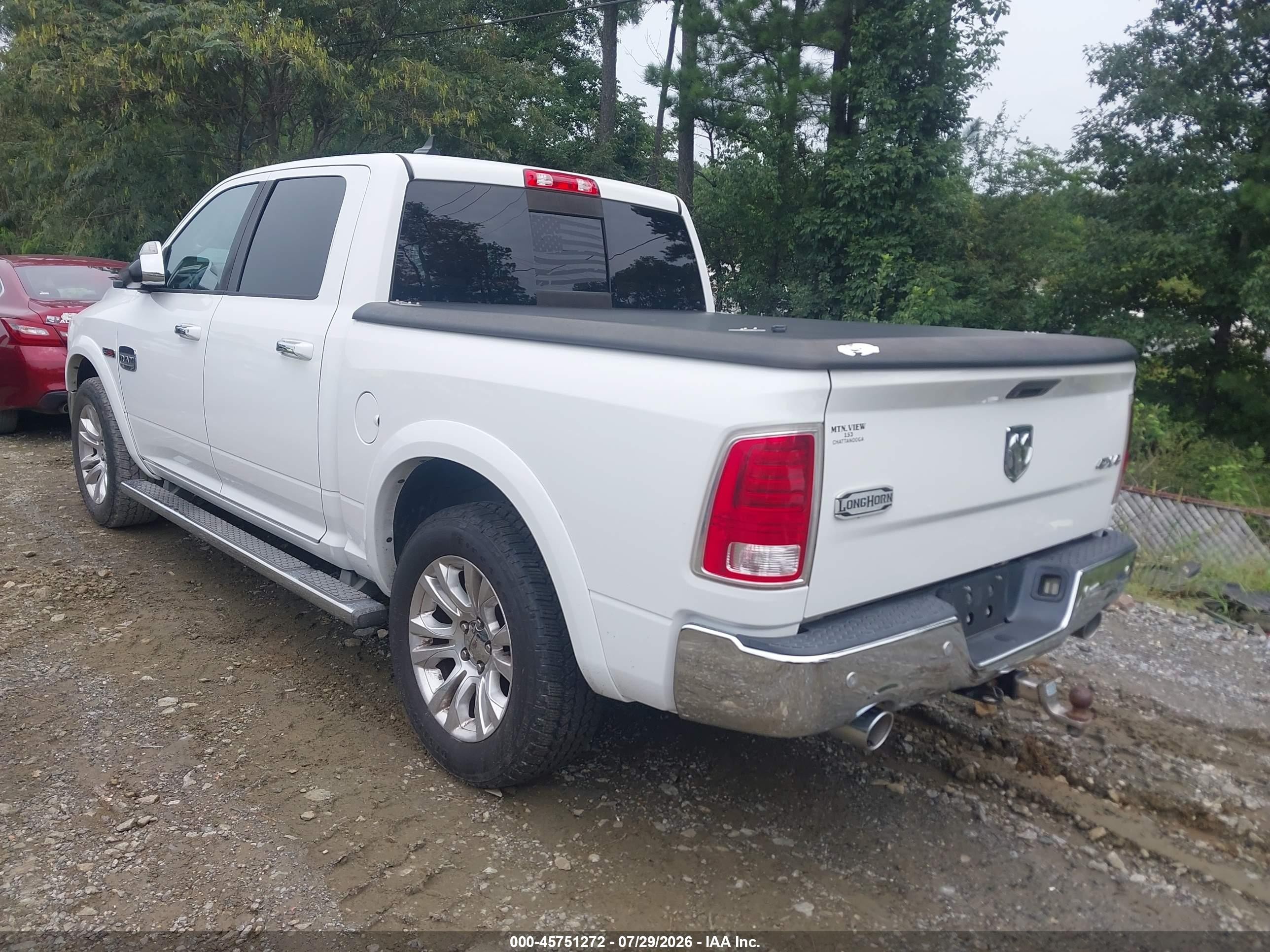 2014 Ram 1500 Longhorn White vin: 1C6RR7PM1ES314015