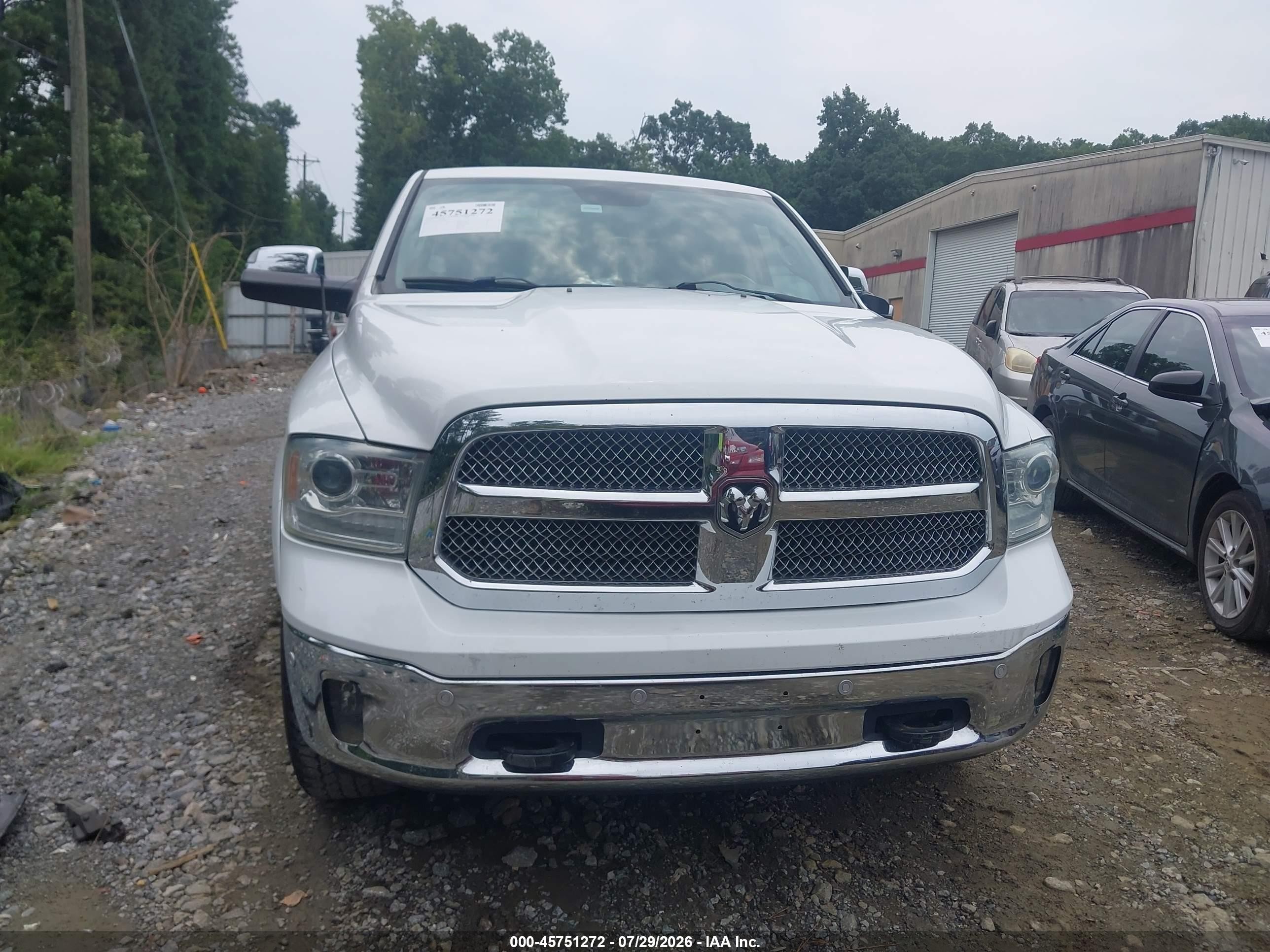 2014 Ram 1500 Longhorn White vin: 1C6RR7PM1ES314015