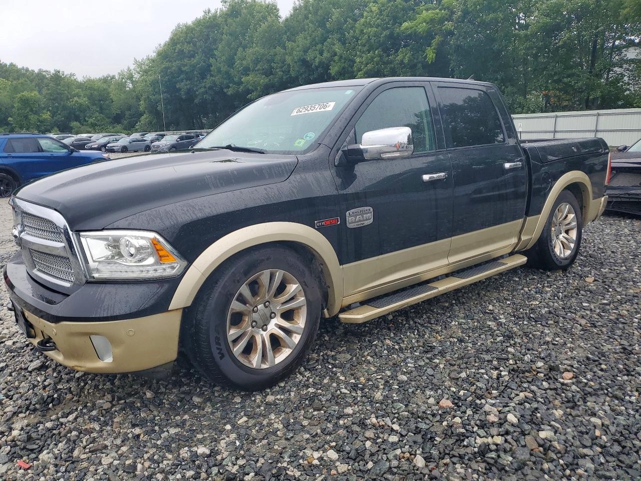 2015 Ram 1500 Longhorn Black vin: 1C6RR7PM1FS632962