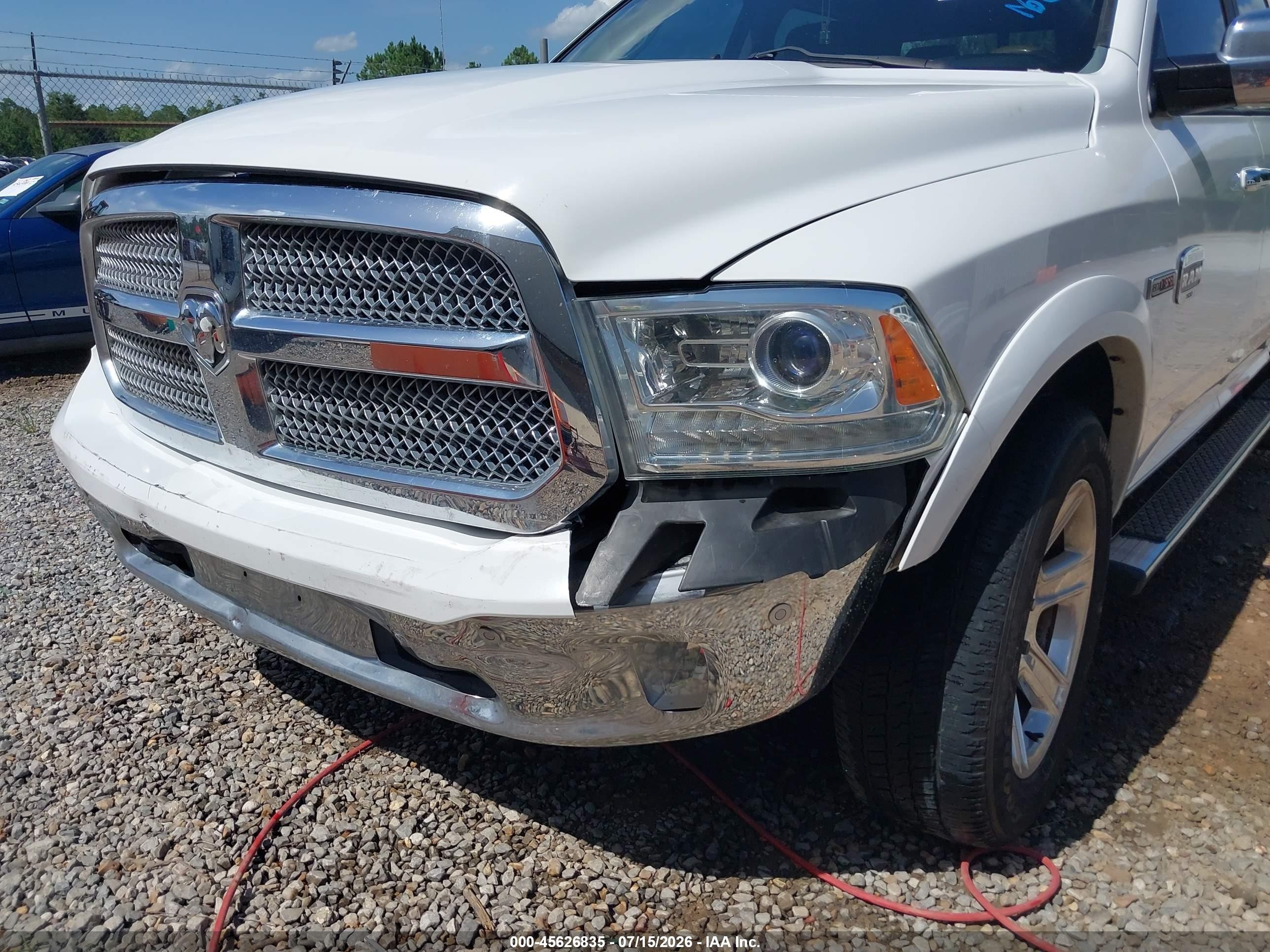 2015 Ram 1500 Laramie Longhorn White vin: 1C6RR7PM1FS656629