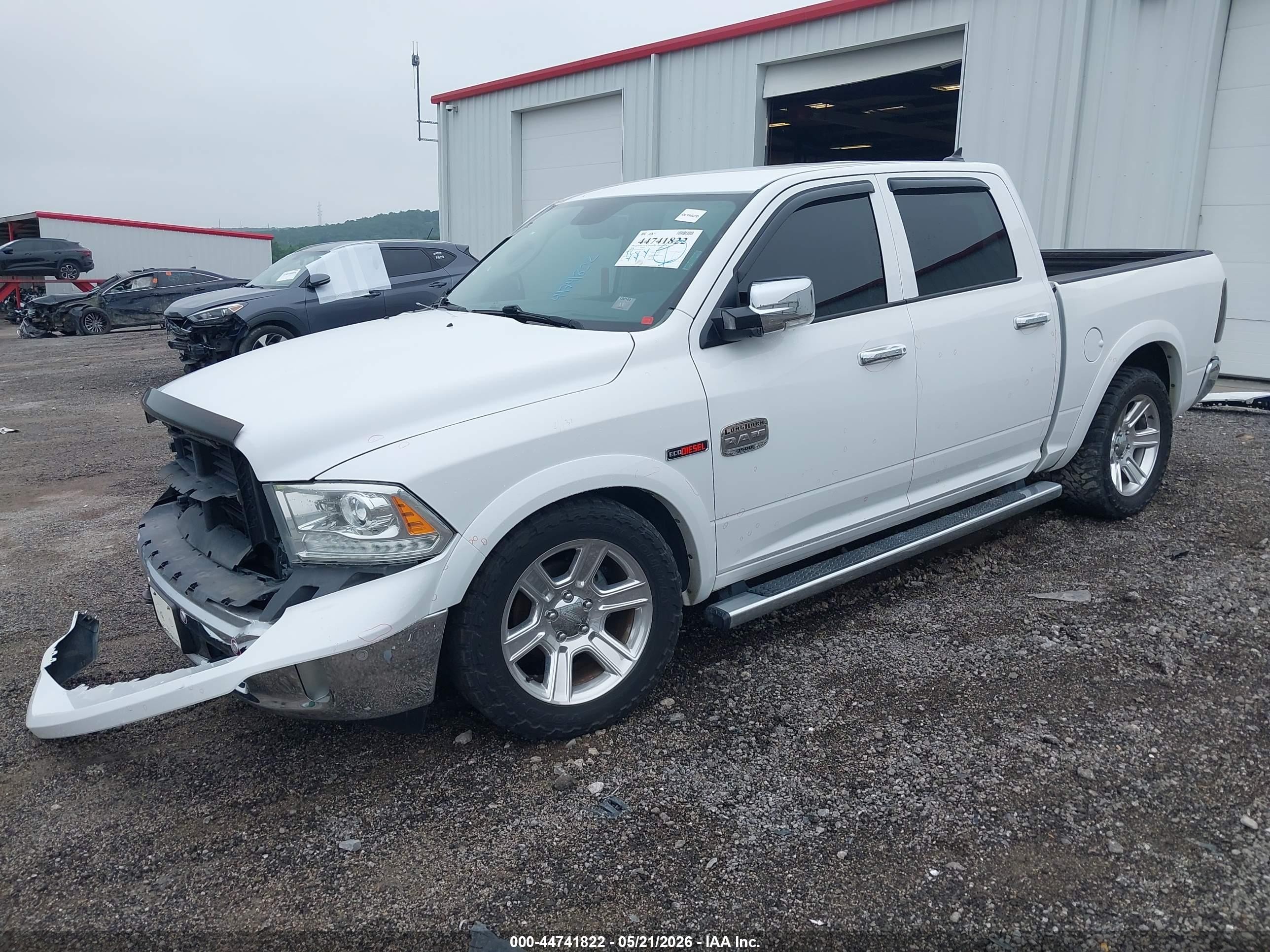 2015 Ram 1500 Laramie Longhorn White vin: 1C6RR7PM1FS751725