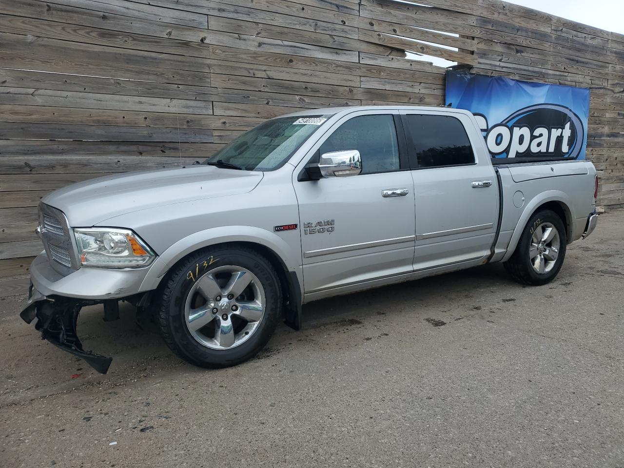 2015 Ram 1500 Longhorn Silver vin: 1C6RR7PM2FS505377 Damage: Left Rocker Panel, Rust, 2 To 3 Inches