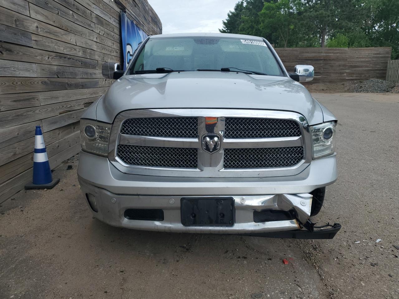2015 Ram 1500 Longhorn Silver vin: 1C6RR7PM2FS505377 Damage: Front Bumper Cover Upper, Broken, Replacement Required