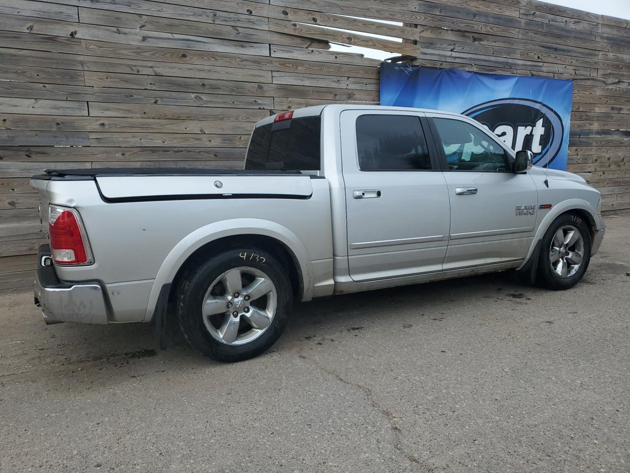2015 Ram 1500 Longhorn Silver vin: 1C6RR7PM2FS505377 Damage: Right Rocker Panel, Rust, 3 To 4 Inches