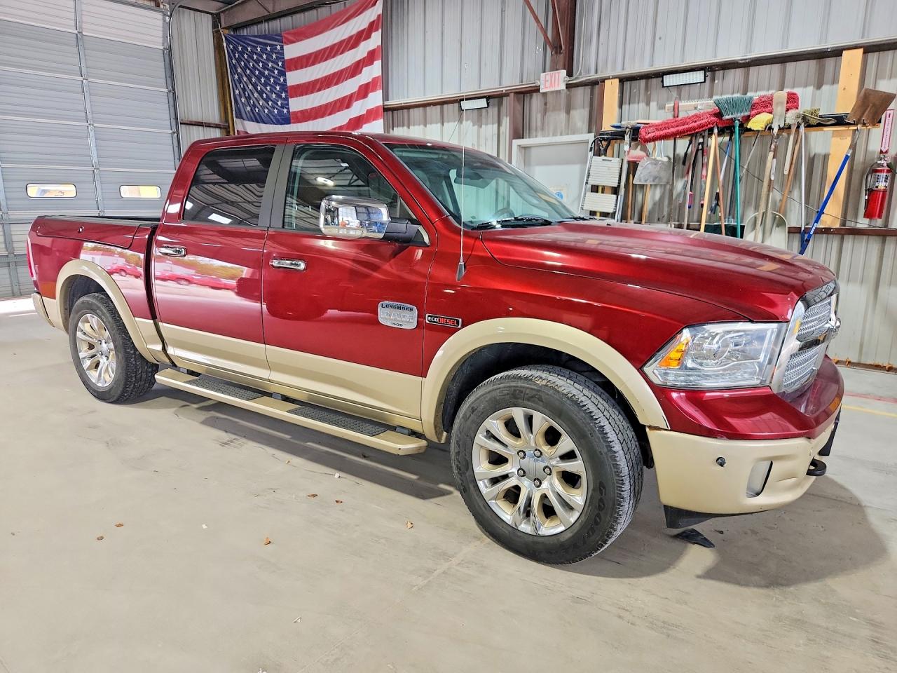 2014 Ram 1500 Longhorn Burgundy vin: 1C6RR7PM5ES313000