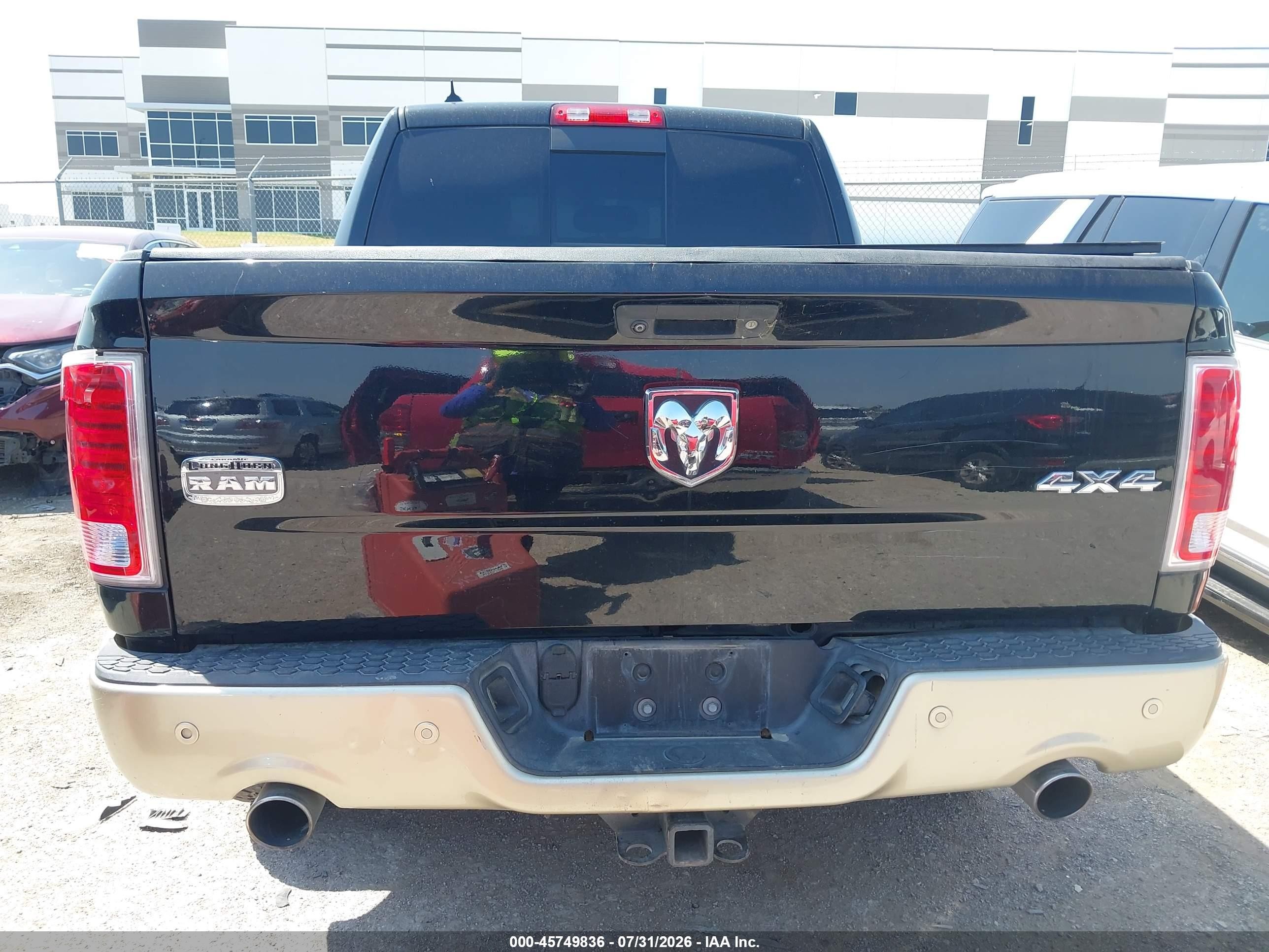 2014 Ram 1500 Longhorn Черный vin: 1C6RR7PM5ES402436