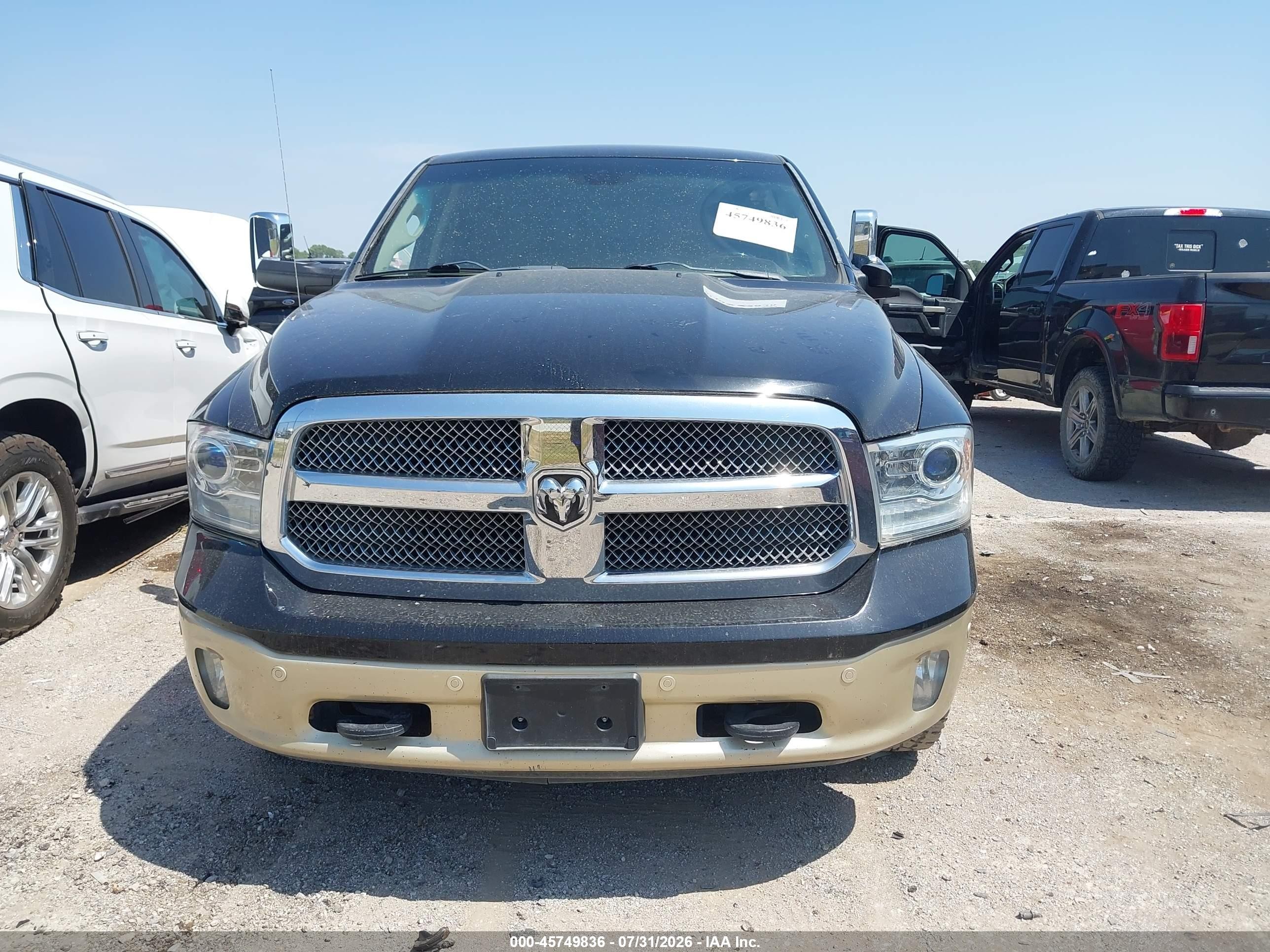 2014 Ram 1500 Longhorn Черный vin: 1C6RR7PM5ES402436