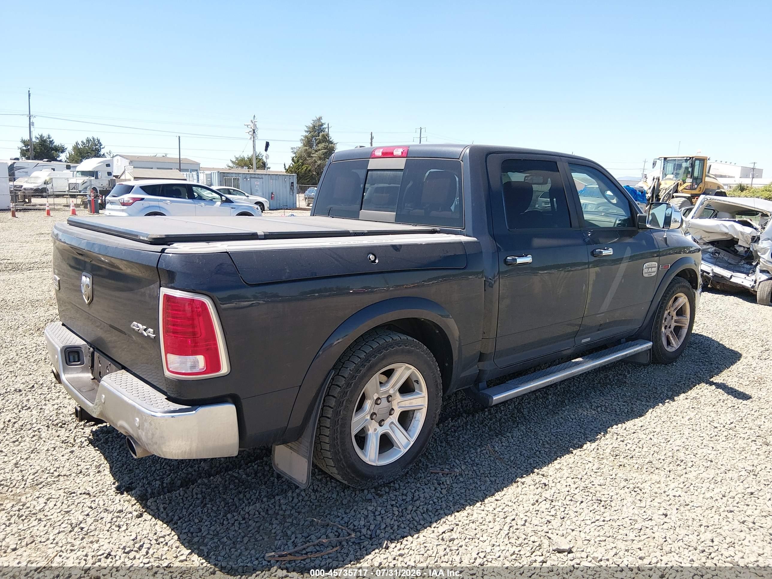 2015 Ram 1500 Longhorn Серый vin: 1C6RR7PM7FS515936