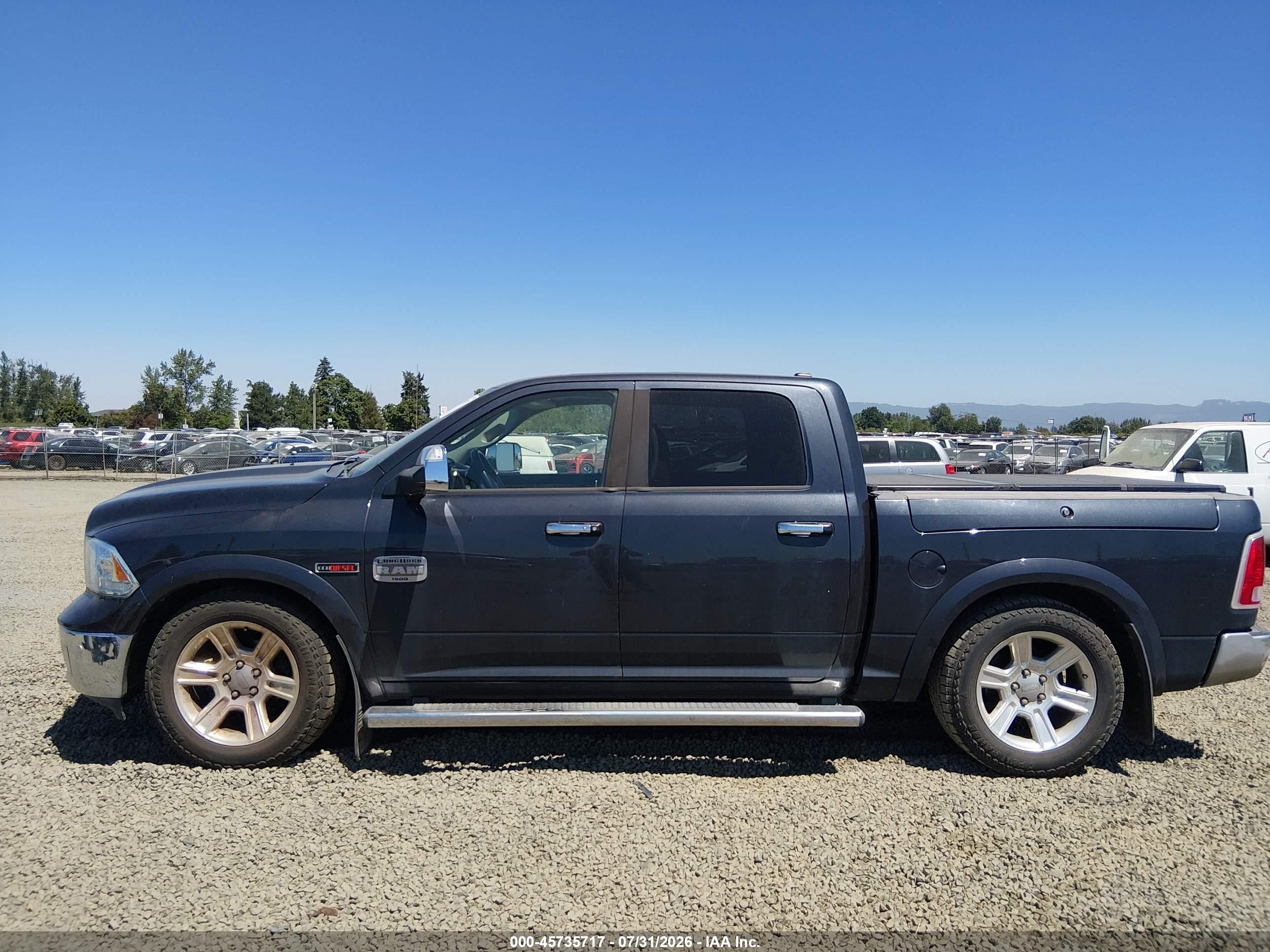 2015 Ram 1500 Longhorn Серый vin: 1C6RR7PM7FS515936
