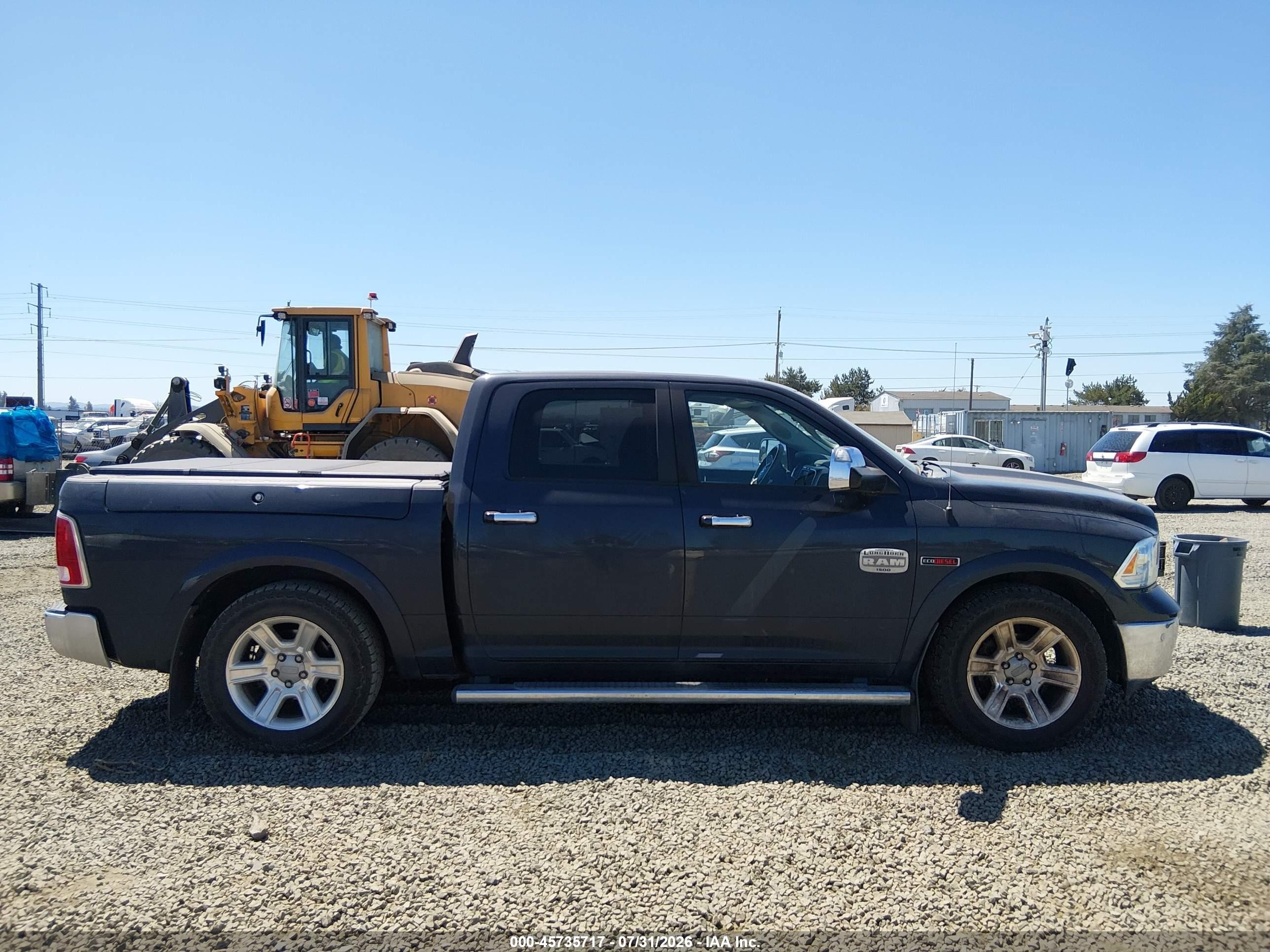 2015 Ram 1500 Longhorn Серый vin: 1C6RR7PM7FS515936
