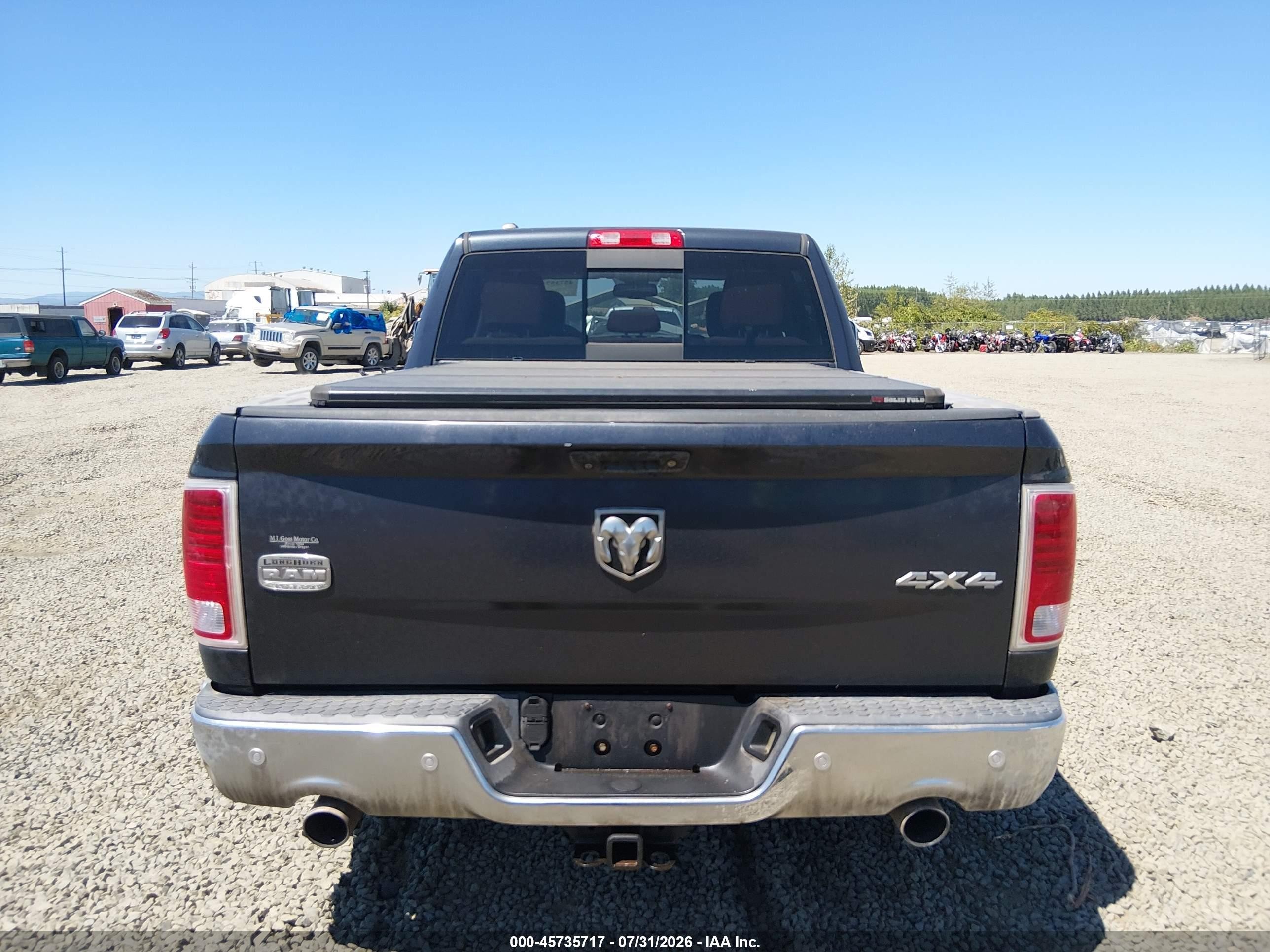 2015 Ram 1500 Longhorn Серый vin: 1C6RR7PM7FS515936