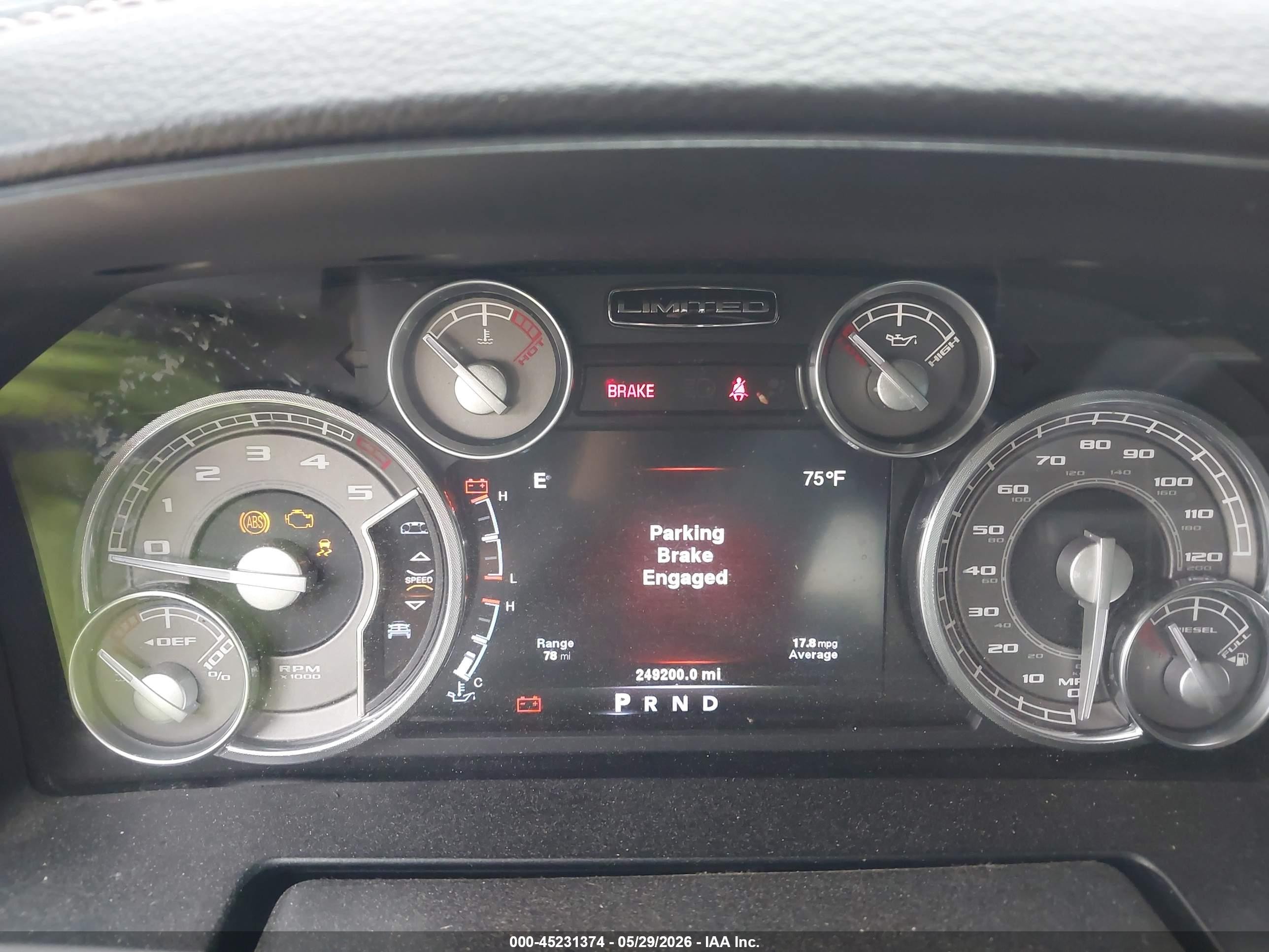 2014 Ram 1500 Longhorn Limited Red vin: 1C6RR7PM8ES370923