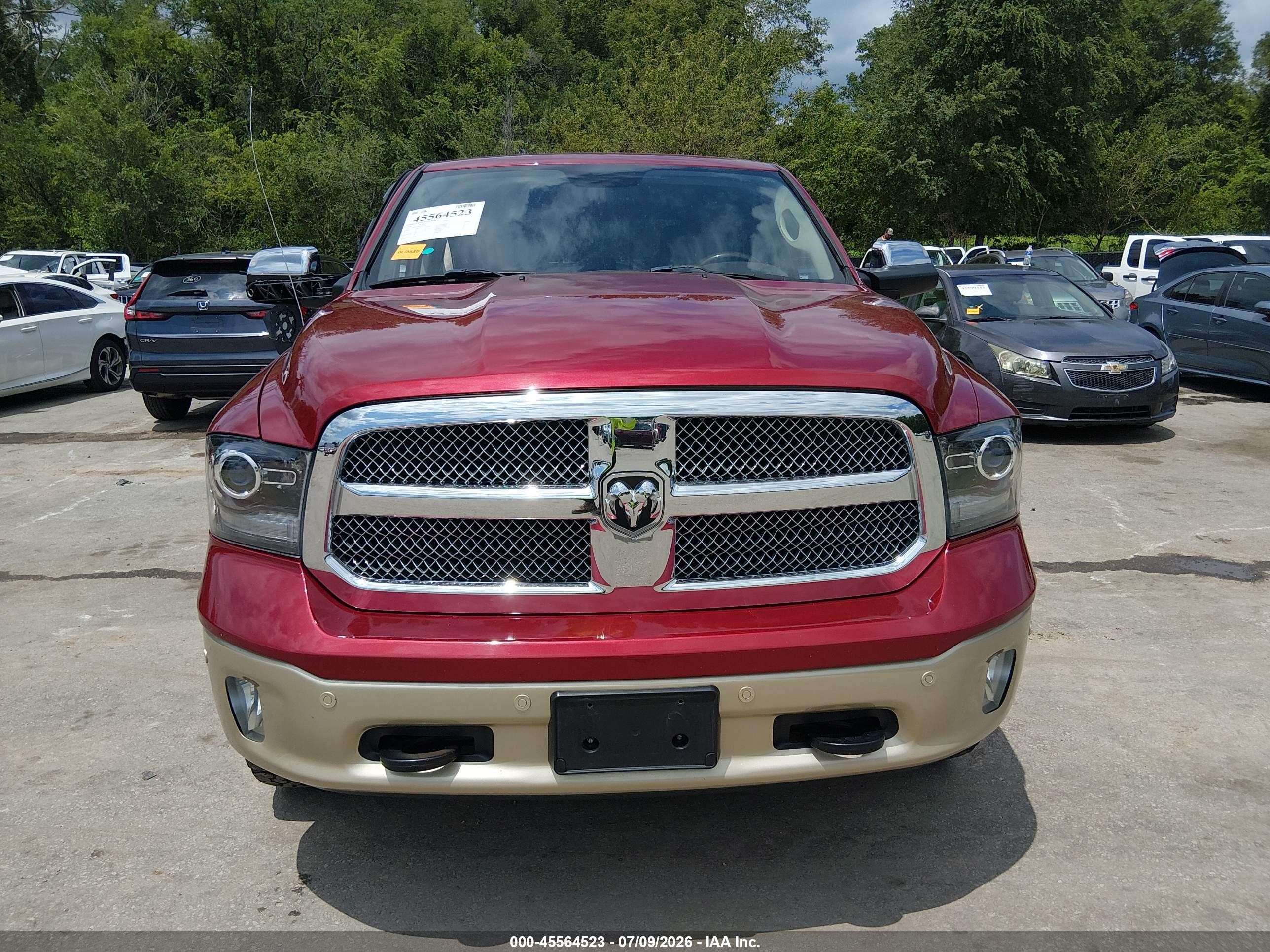 2014 Ram 1500 Longhorn Red vin: 1C6RR7PT0ES165376