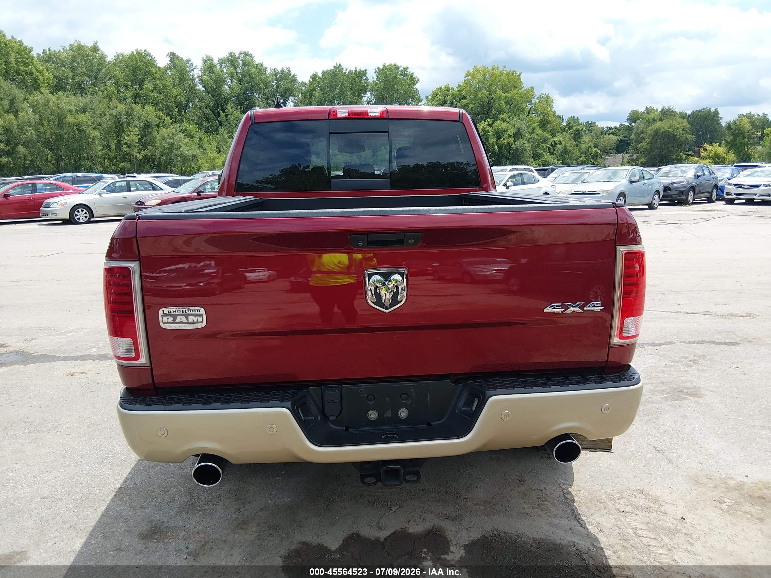 2014 Ram 1500 Longhorn Red vin: 1C6RR7PT0ES165376