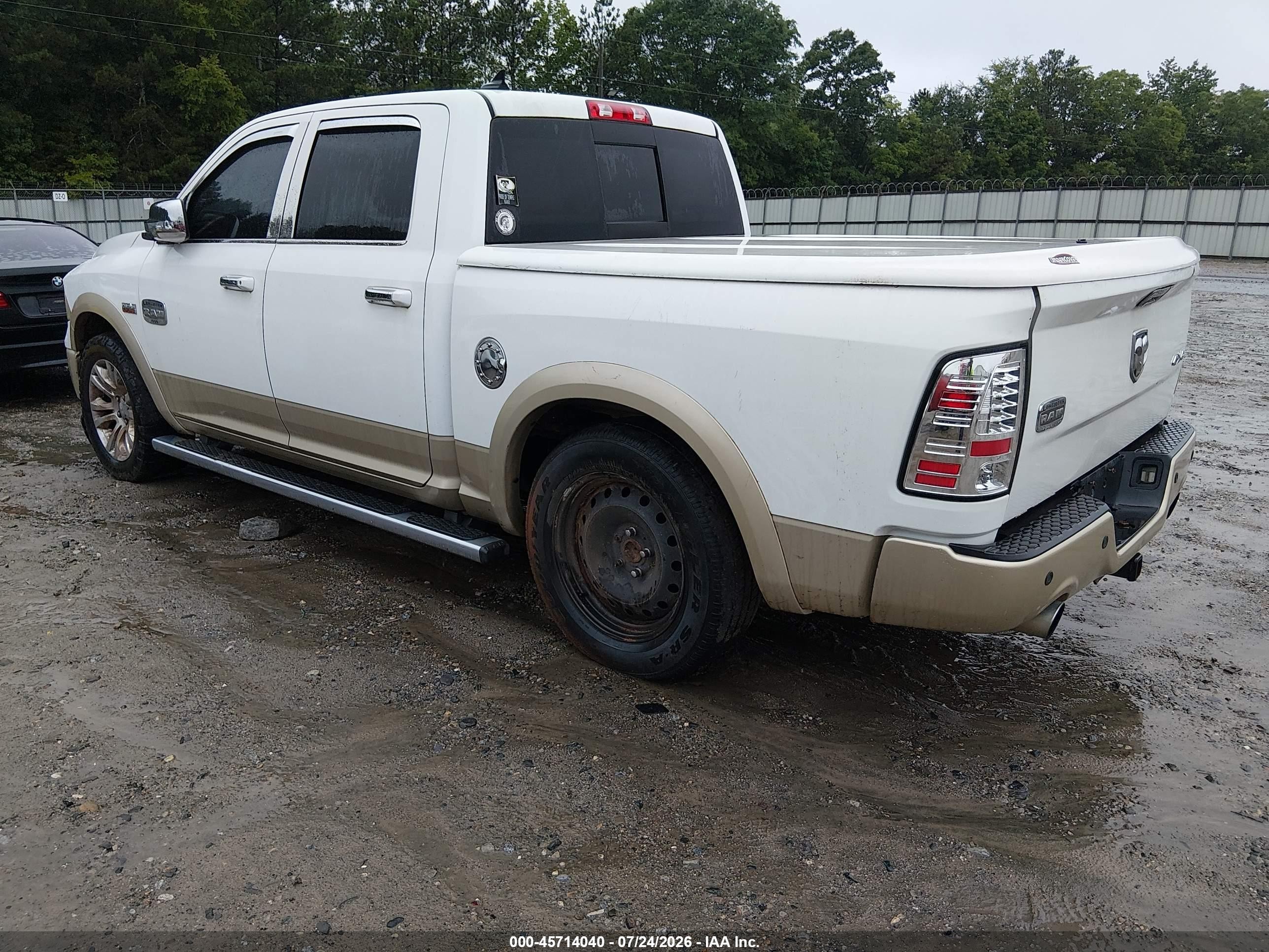 2013 Ram 1500 Laramie Longhorn Edition White vin: 1C6RR7PT1DS603644