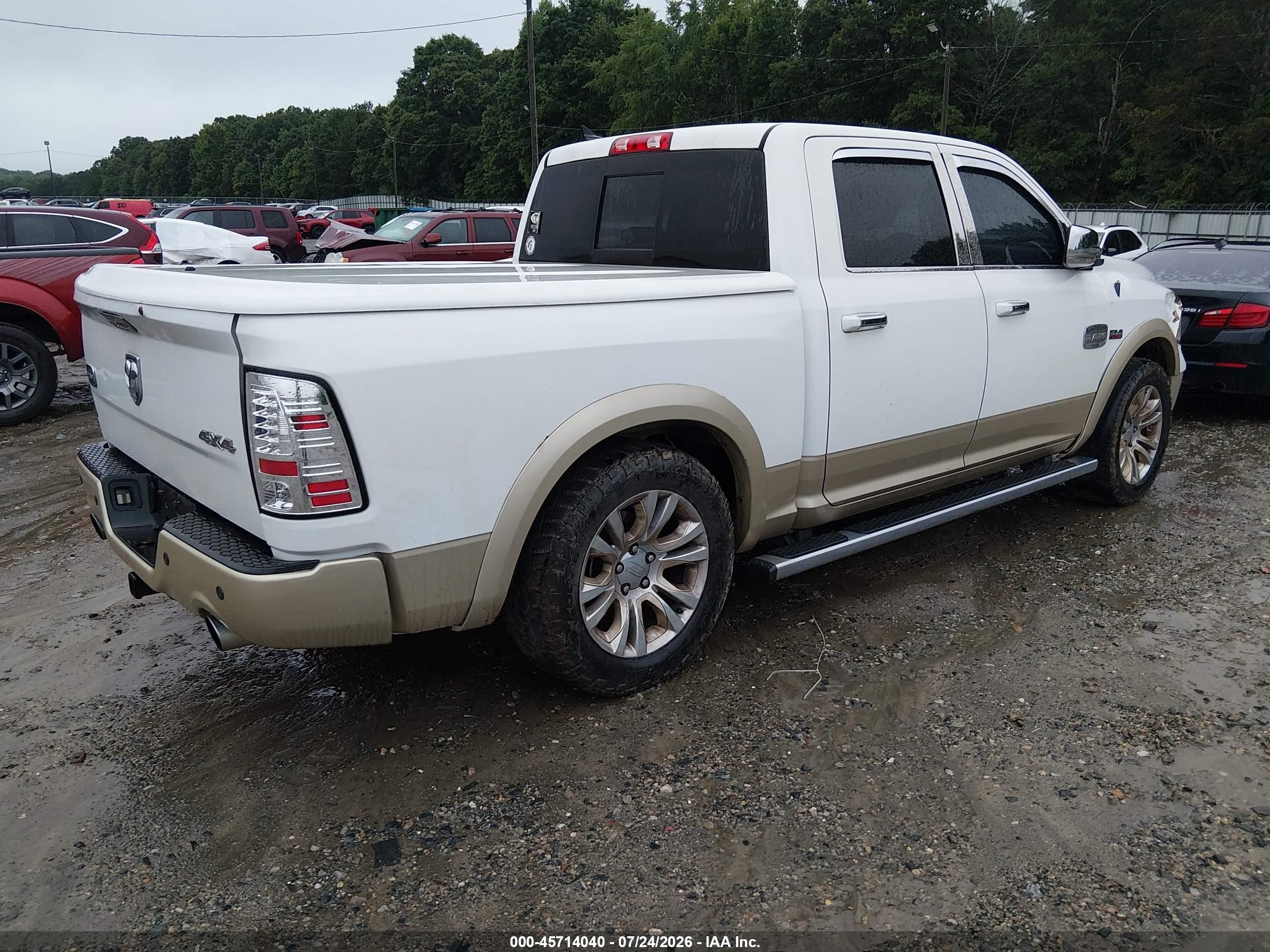 2013 Ram 1500 Laramie Longhorn Edition White vin: 1C6RR7PT1DS603644